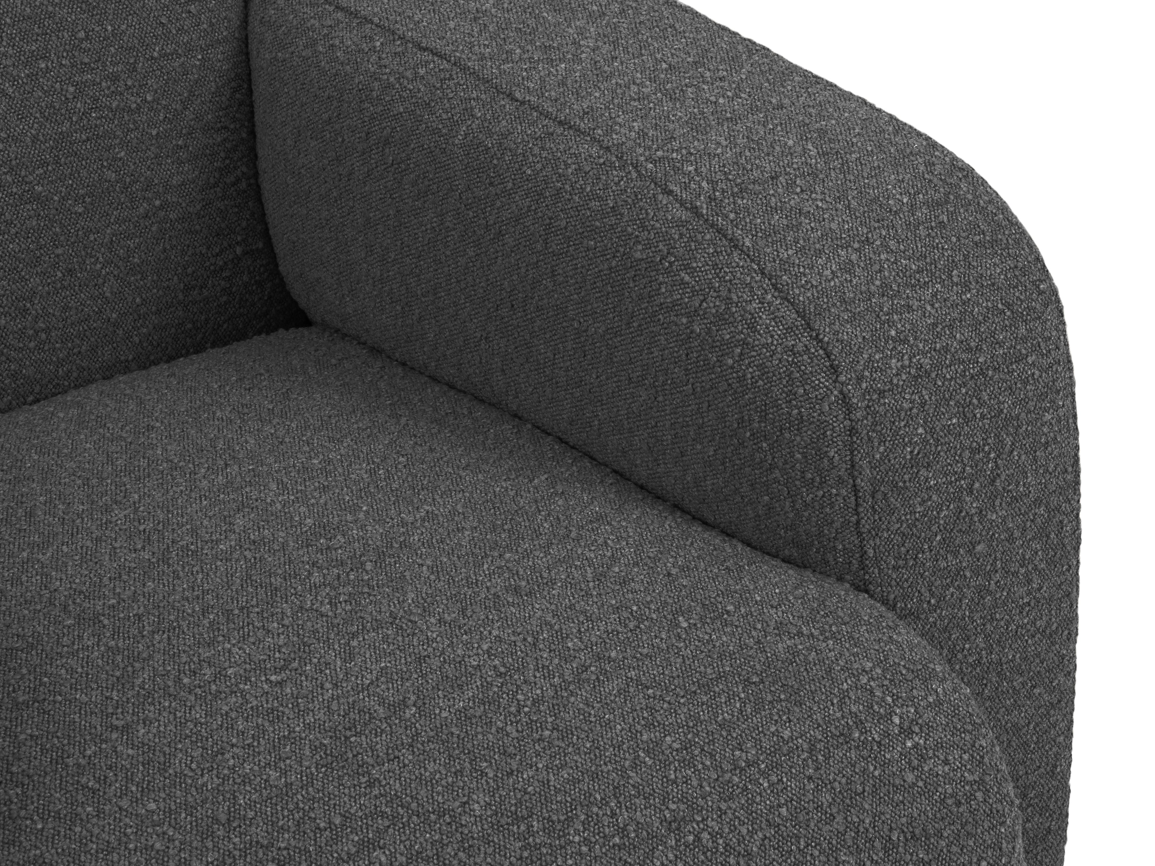 Armchair in boucle fabric MOLINO dark grey