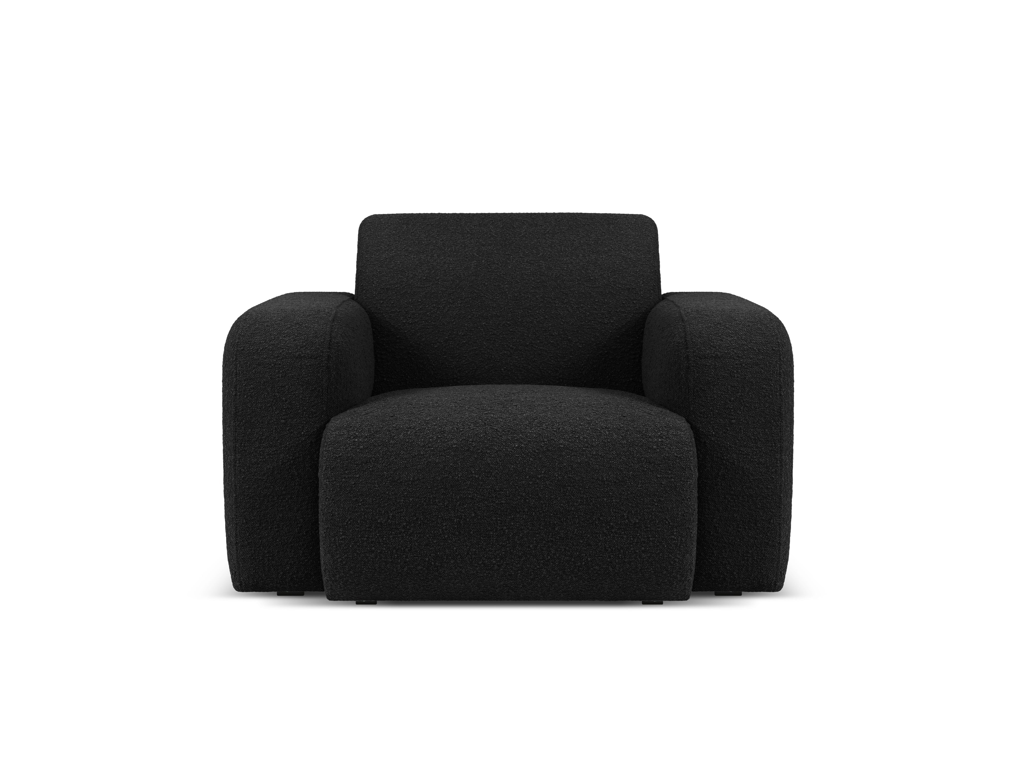 Armchair in boucle fabric MOLINO black