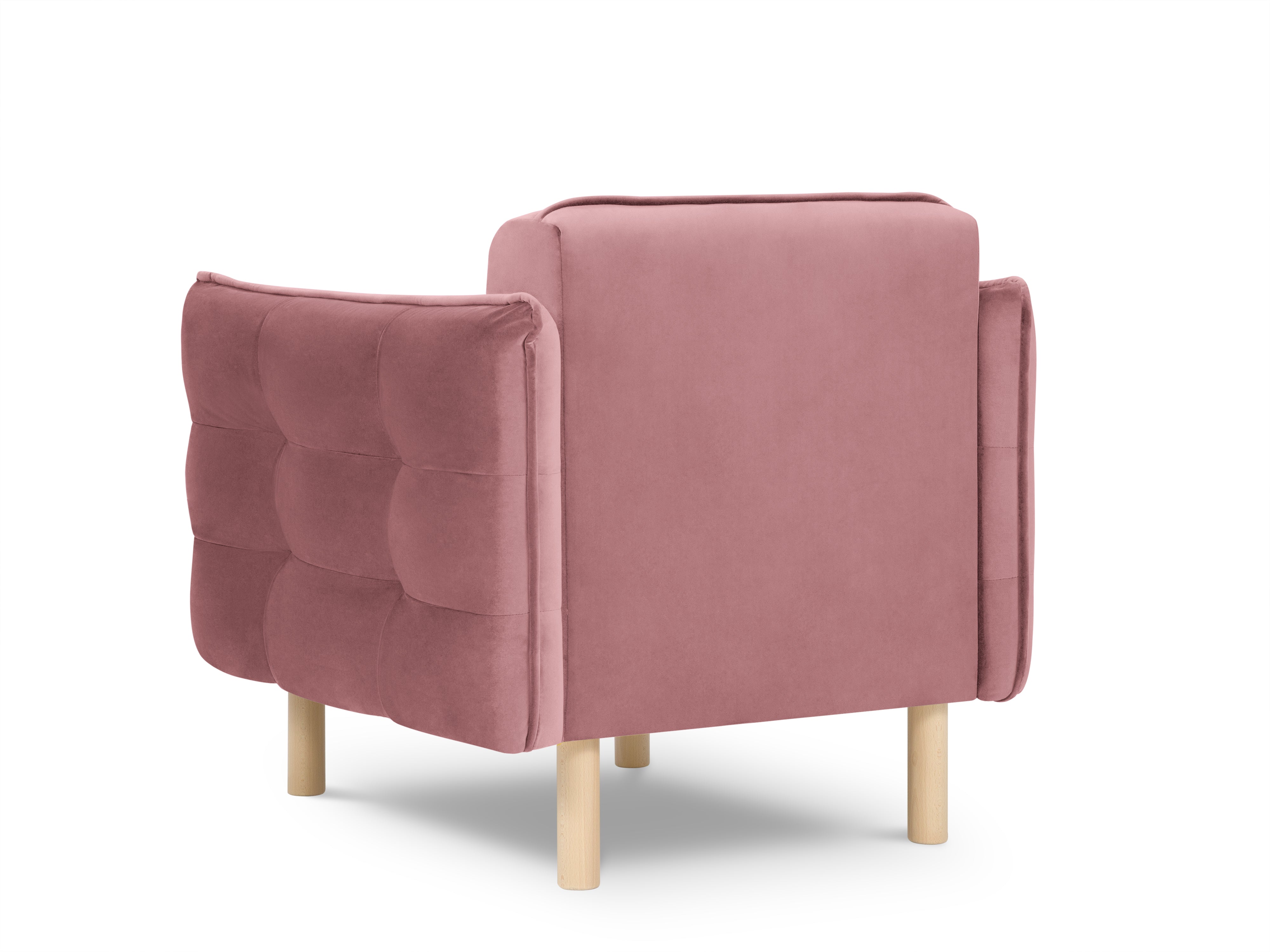 armchair with pink armrests