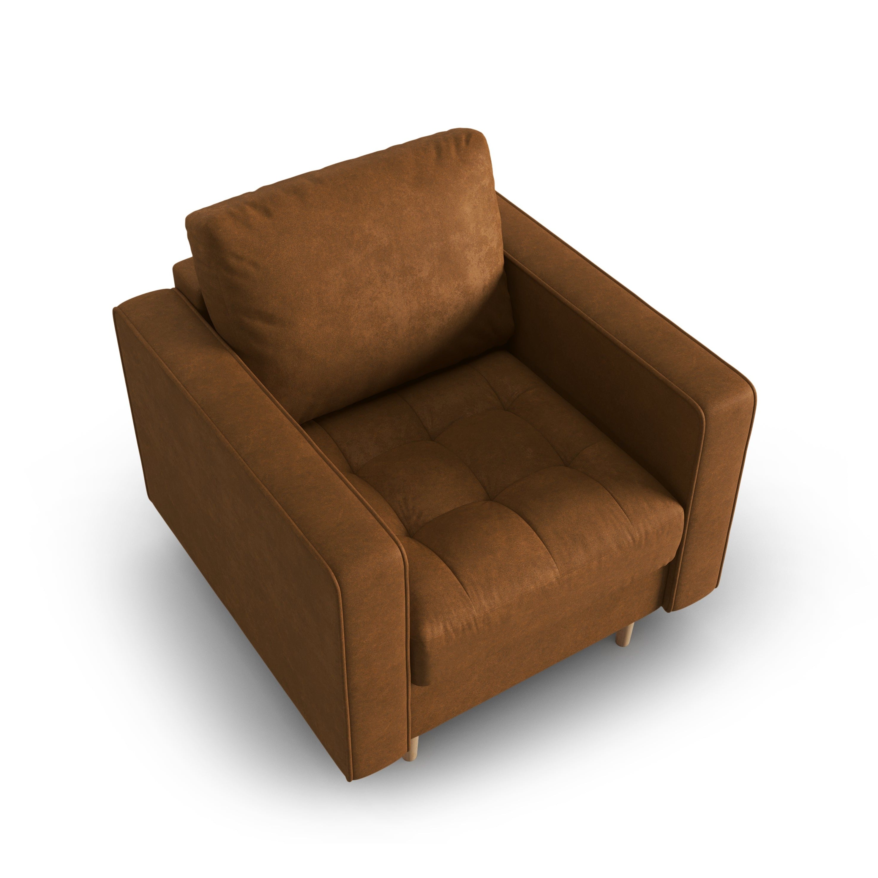 leather armchair with stitching