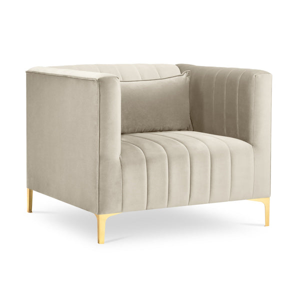 Art Deco beige armchair