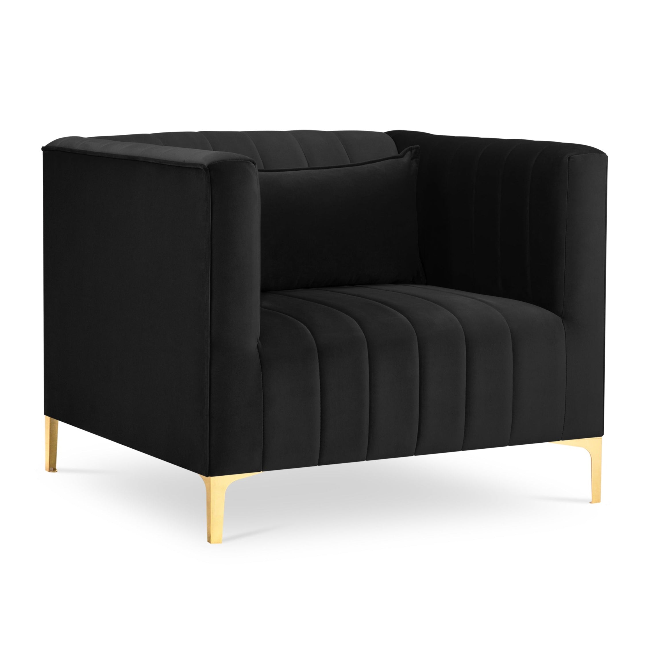black armchair Annite Art Deco