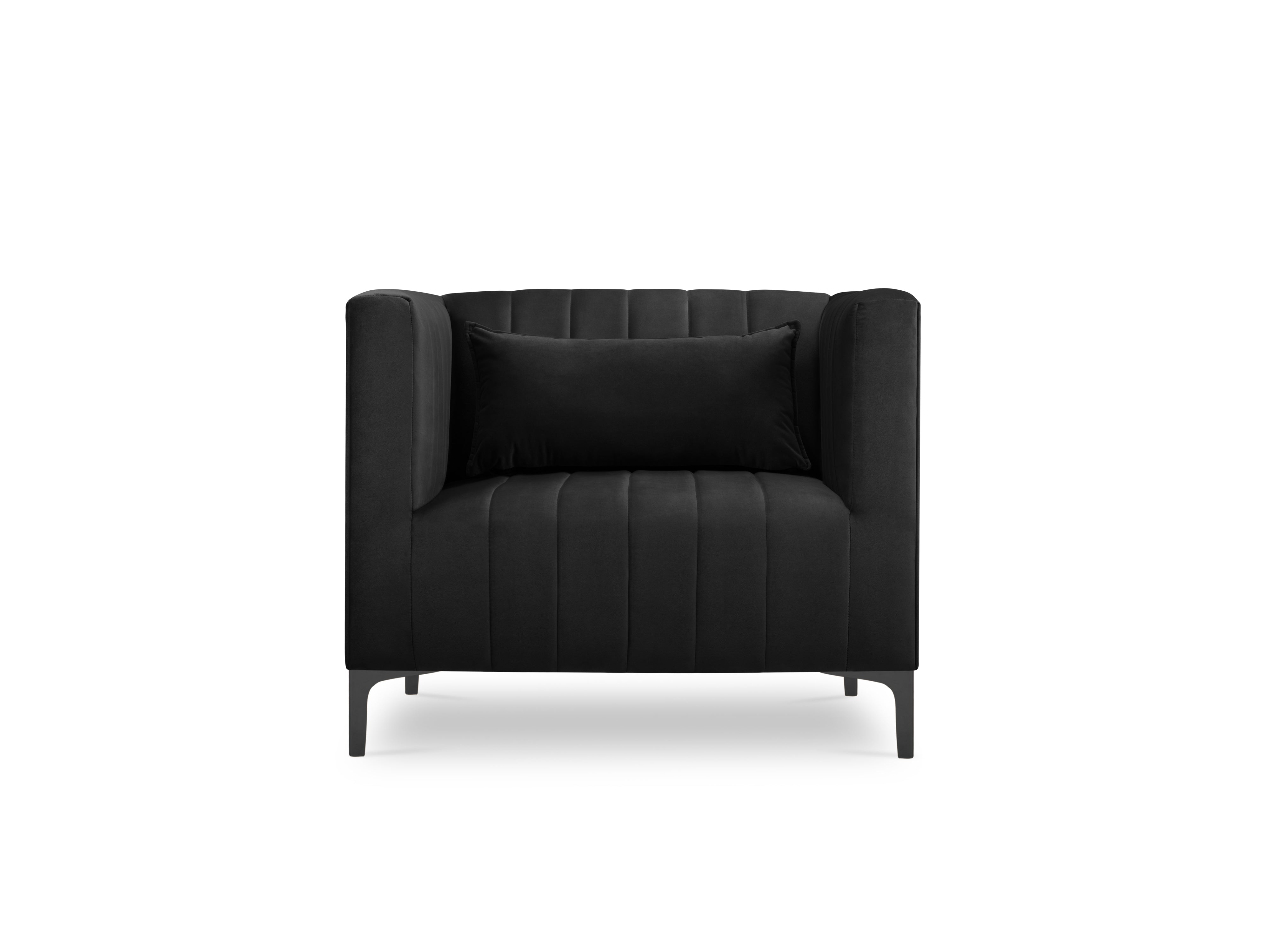 Black pillow armchair
