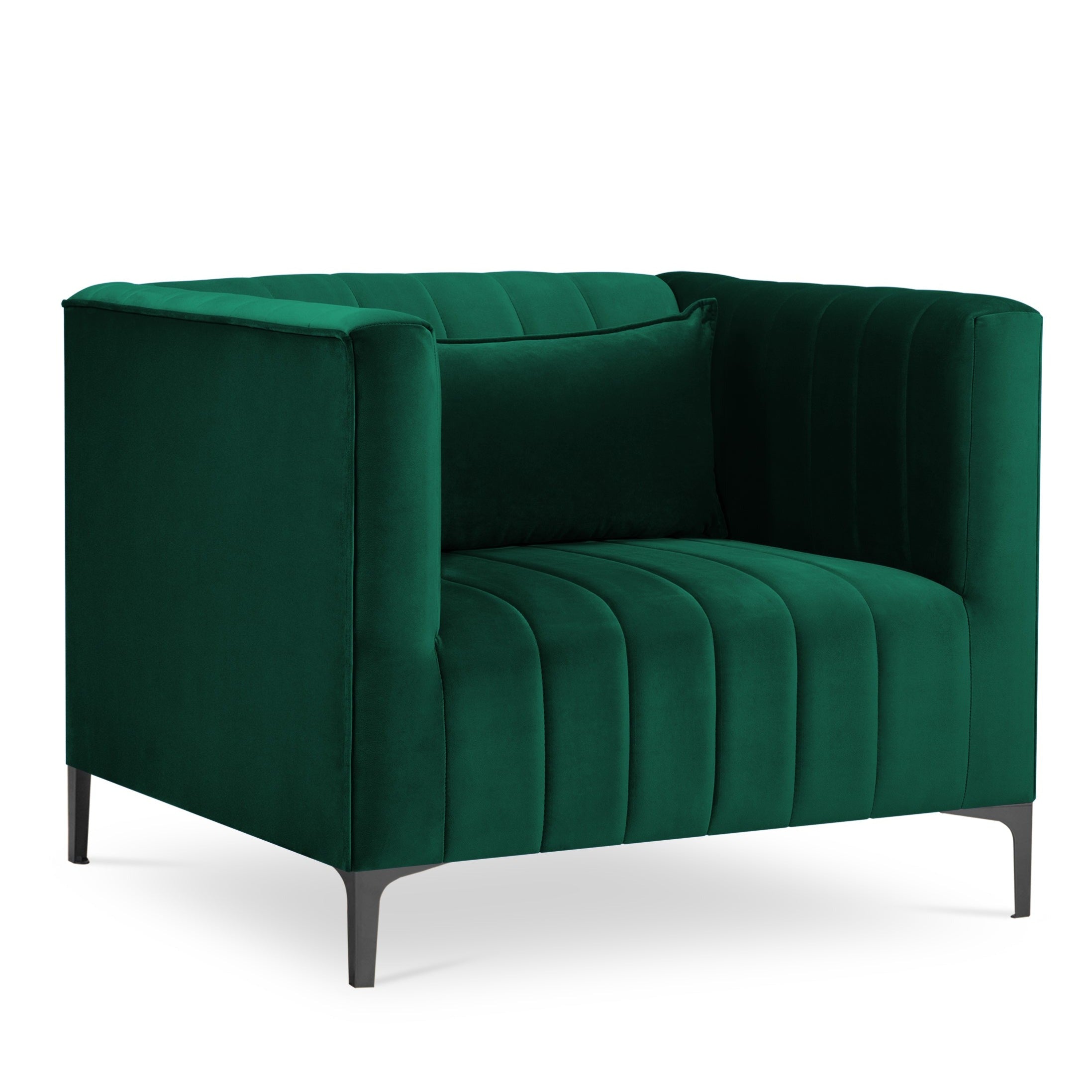 velvet green Art Deco armchair
