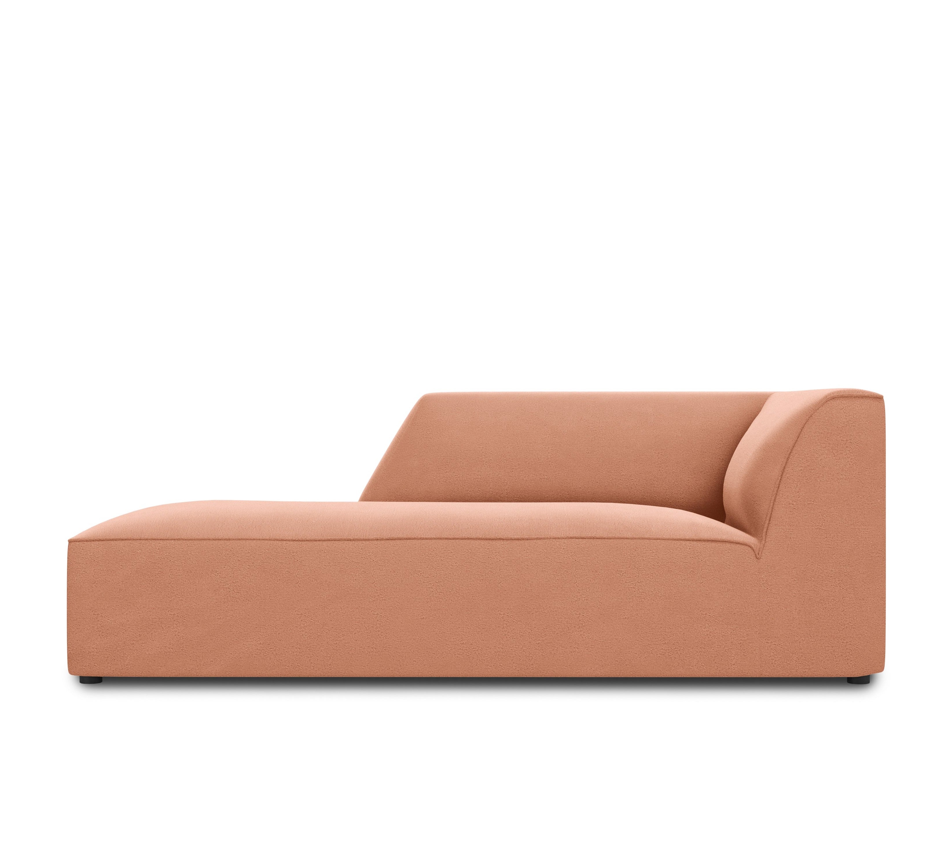 Salmon chaise with armrests