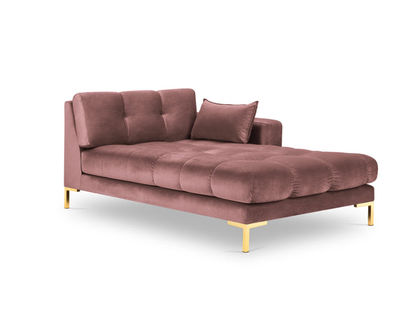 Pink chaise -shock with a golden base