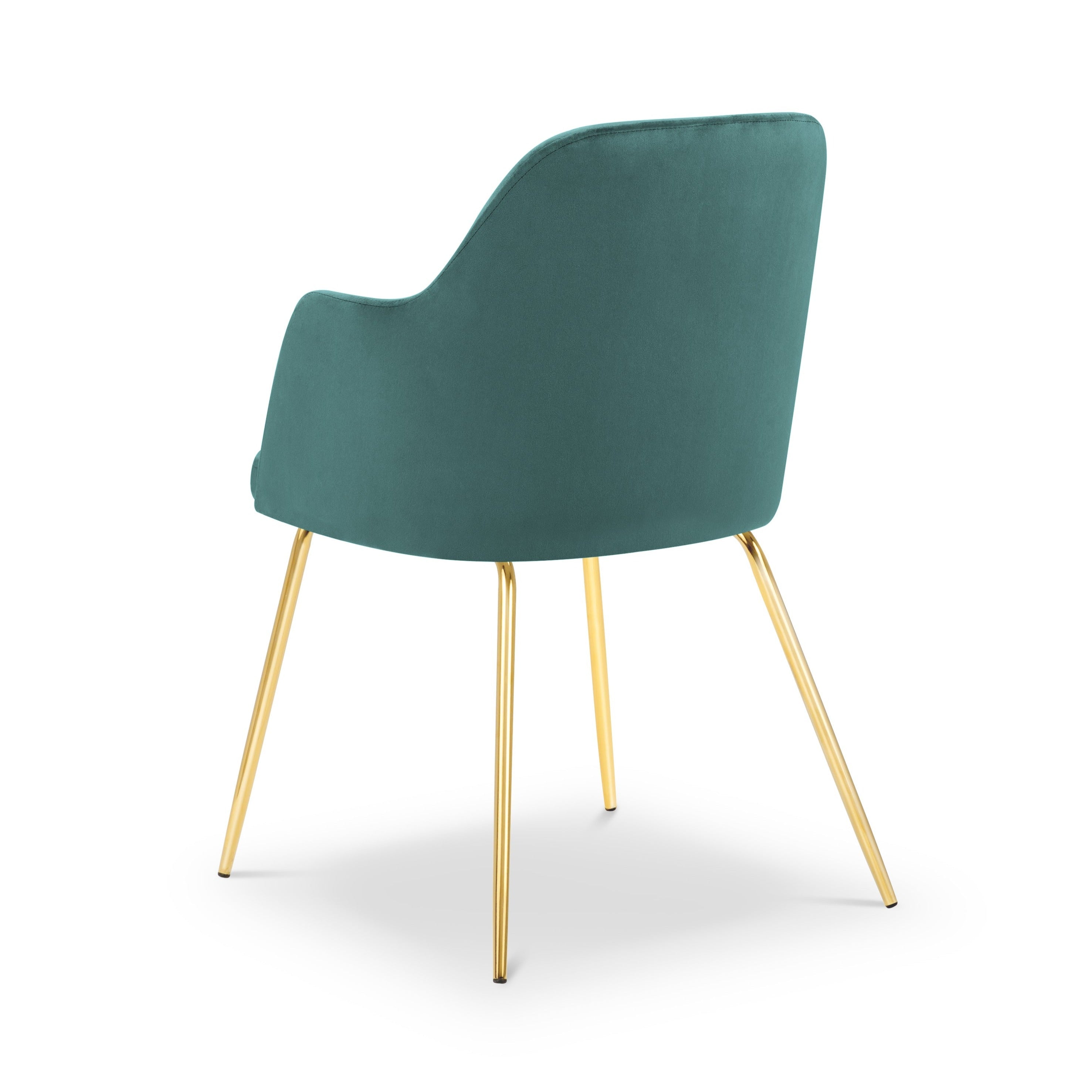 Petrol chair with a golden base