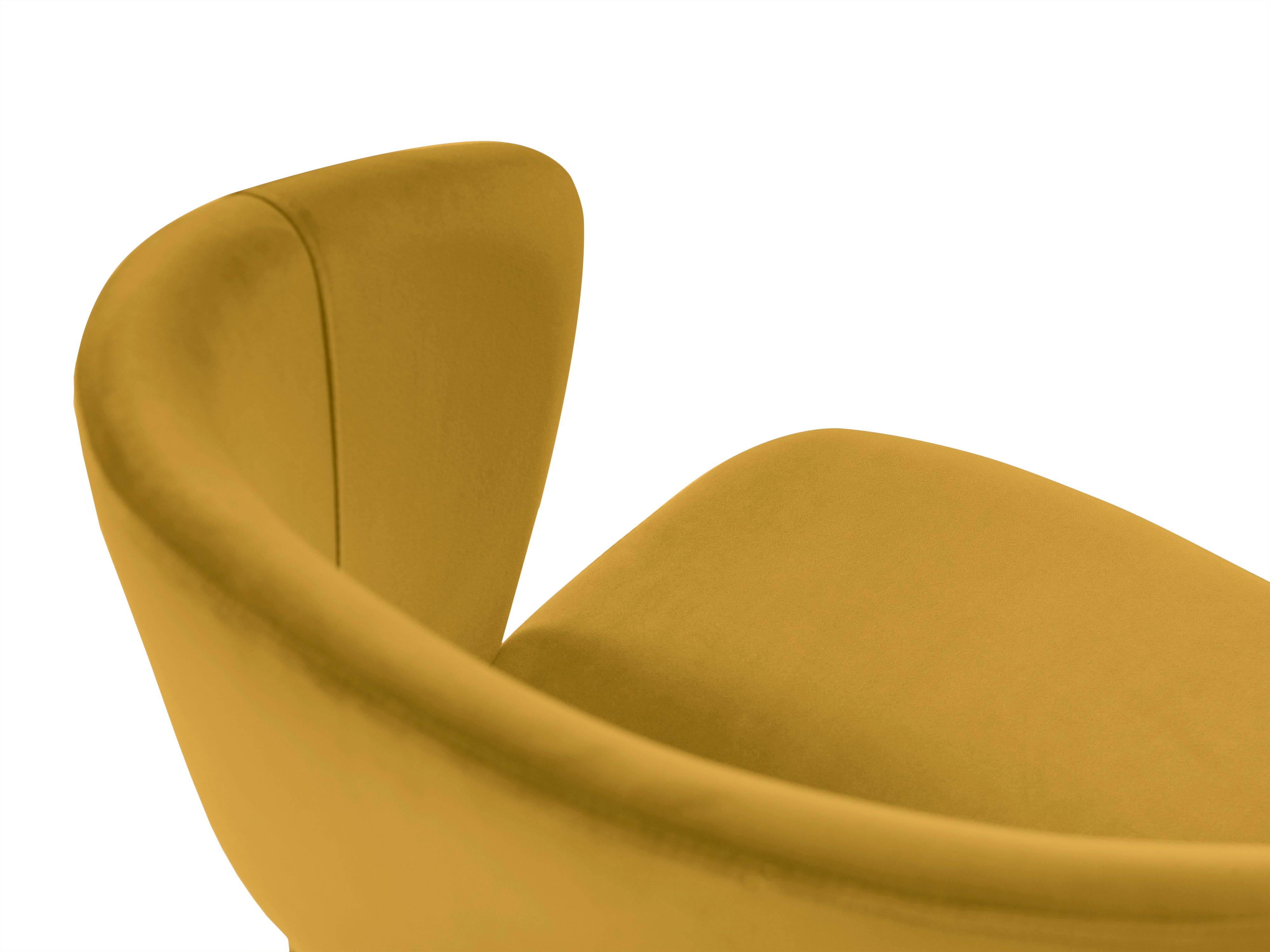 Yellow velvet chair