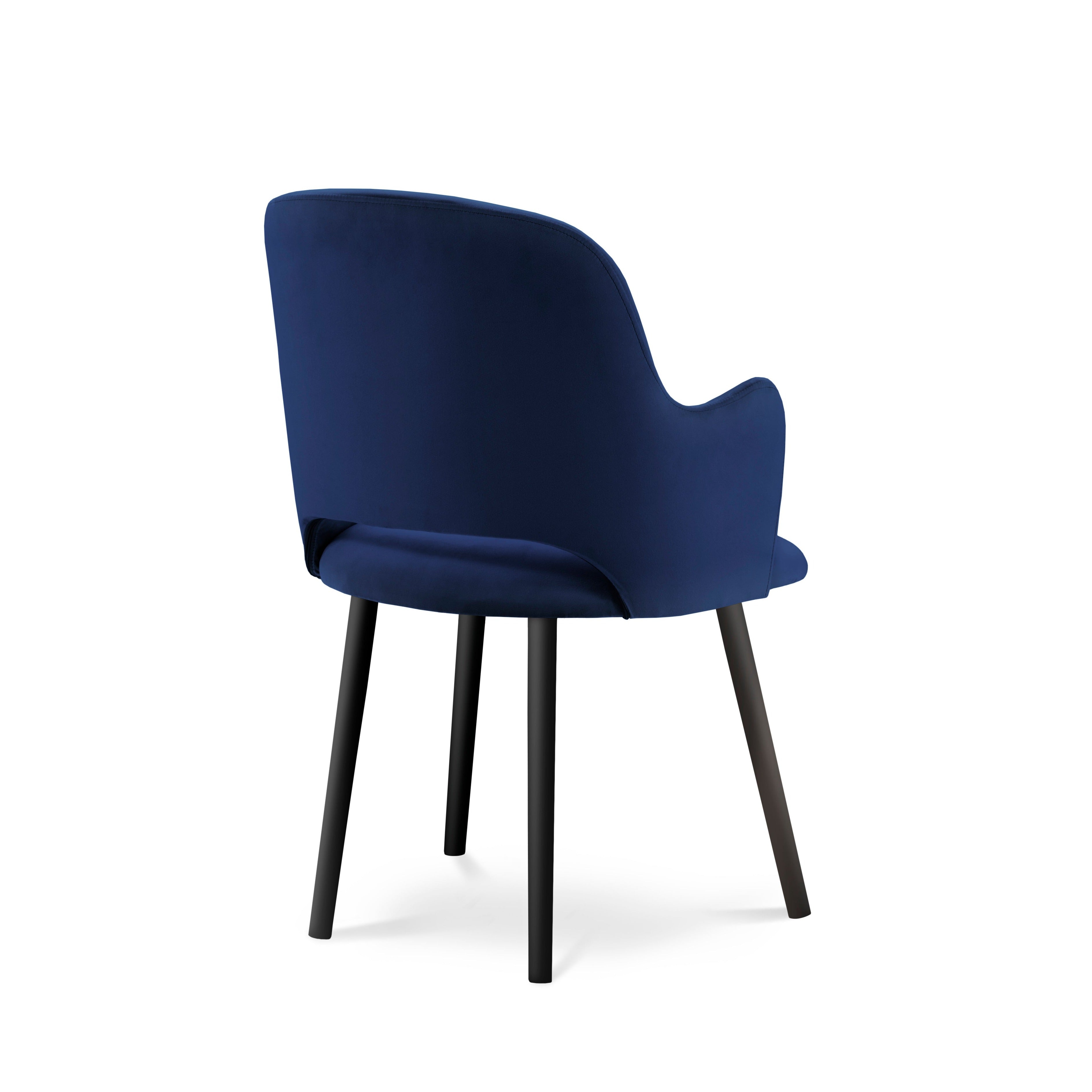 Velvet navy blue chair