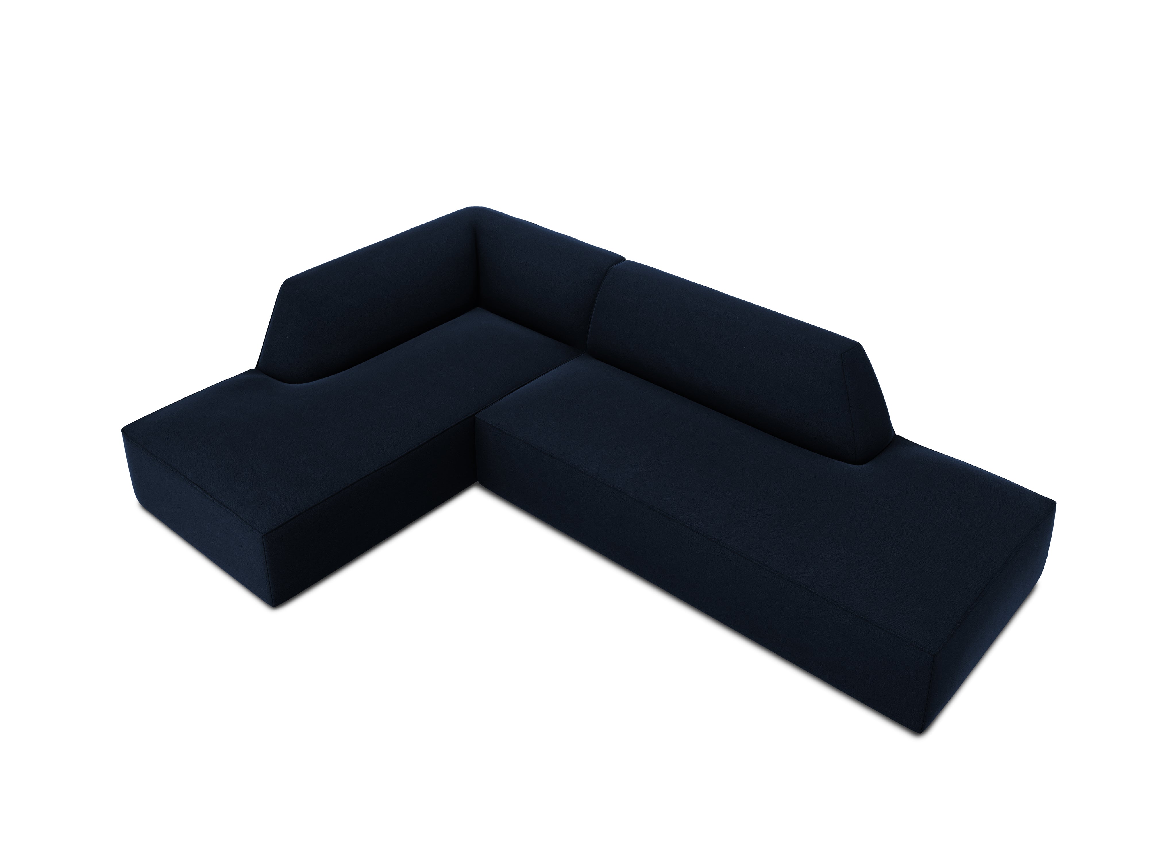 navy blue sofa with glossy