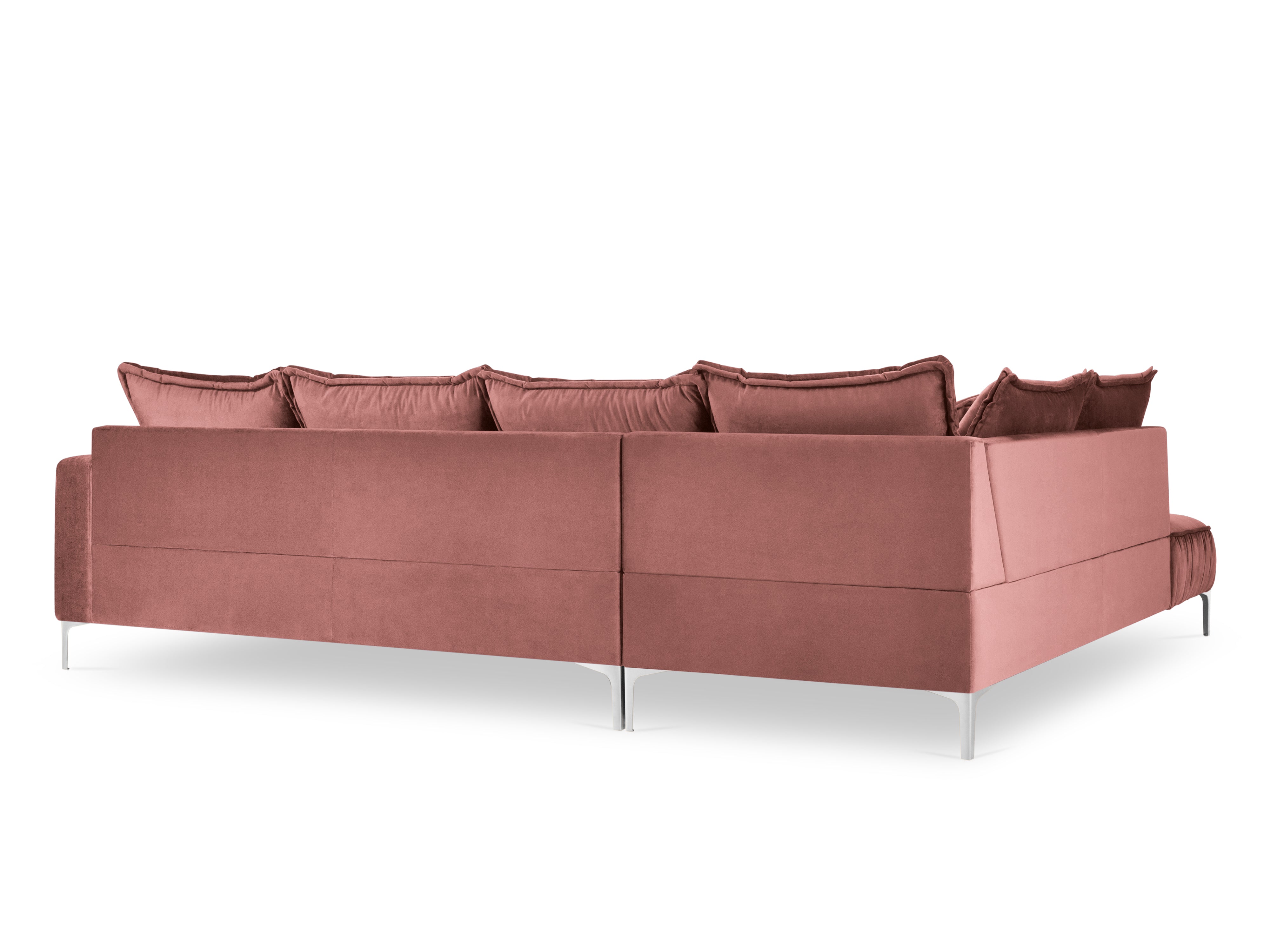 Velvet corner sofa JARDANITE pink