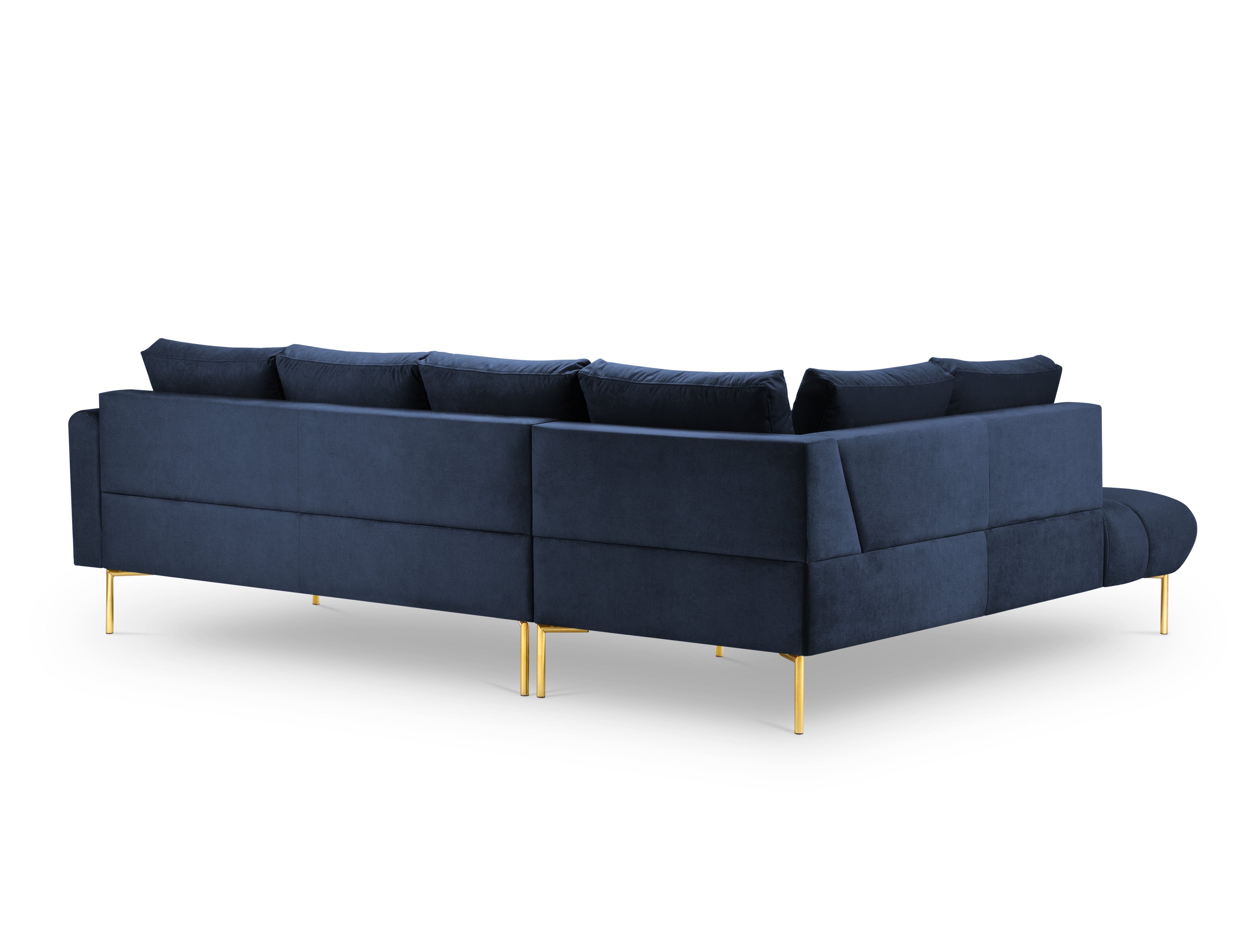 Velvet corner sofa MALVIN royal blue