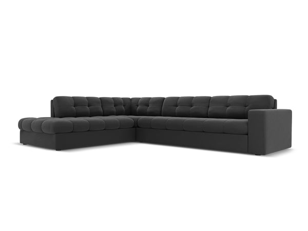 Velvet Left Corner Sofa, "Justin", 5 Seats, 236x199x72
Made in Europe, Micadoni, Eye on Design