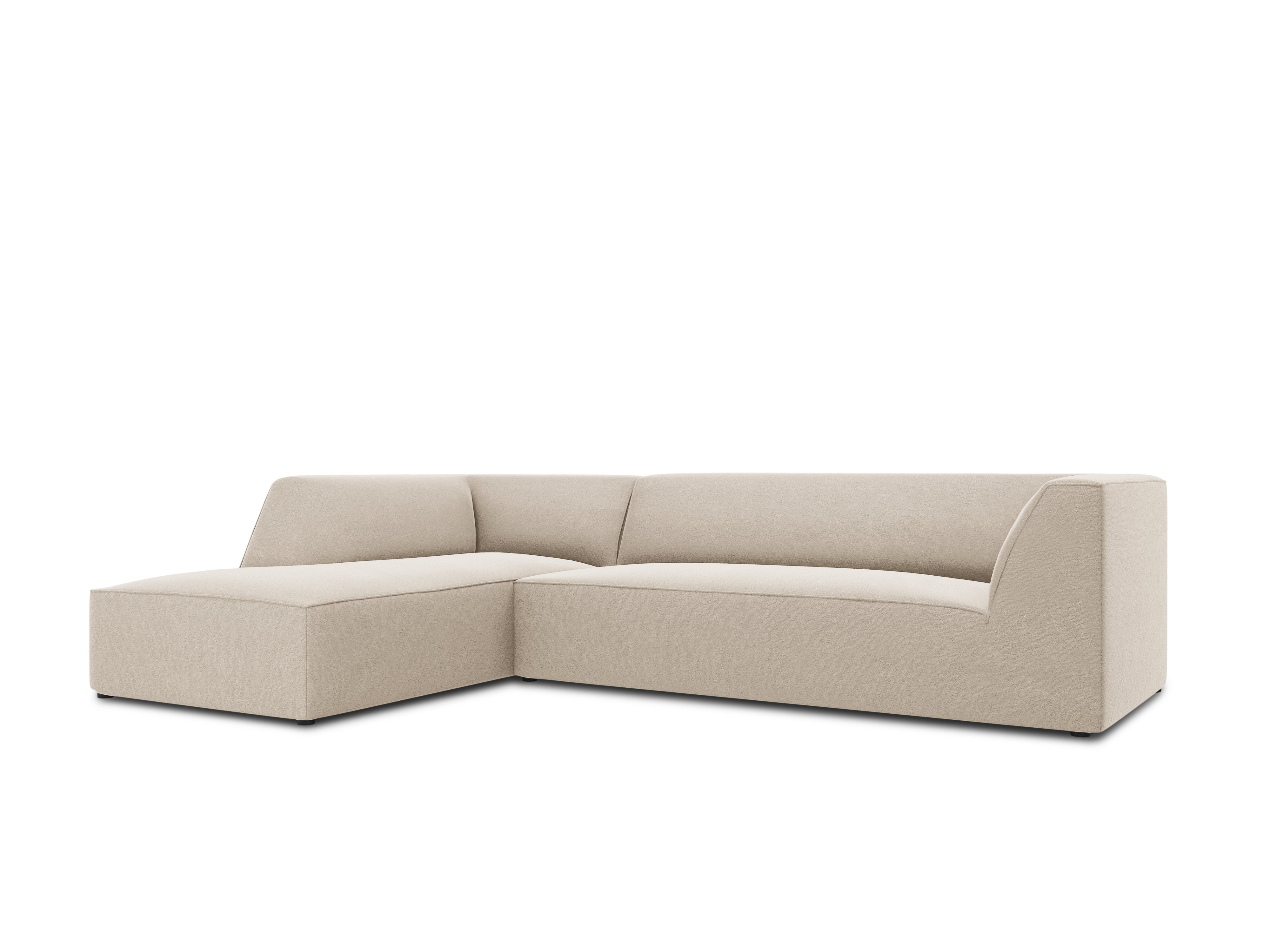Velvet 4-seater sofa, left RUBY beige