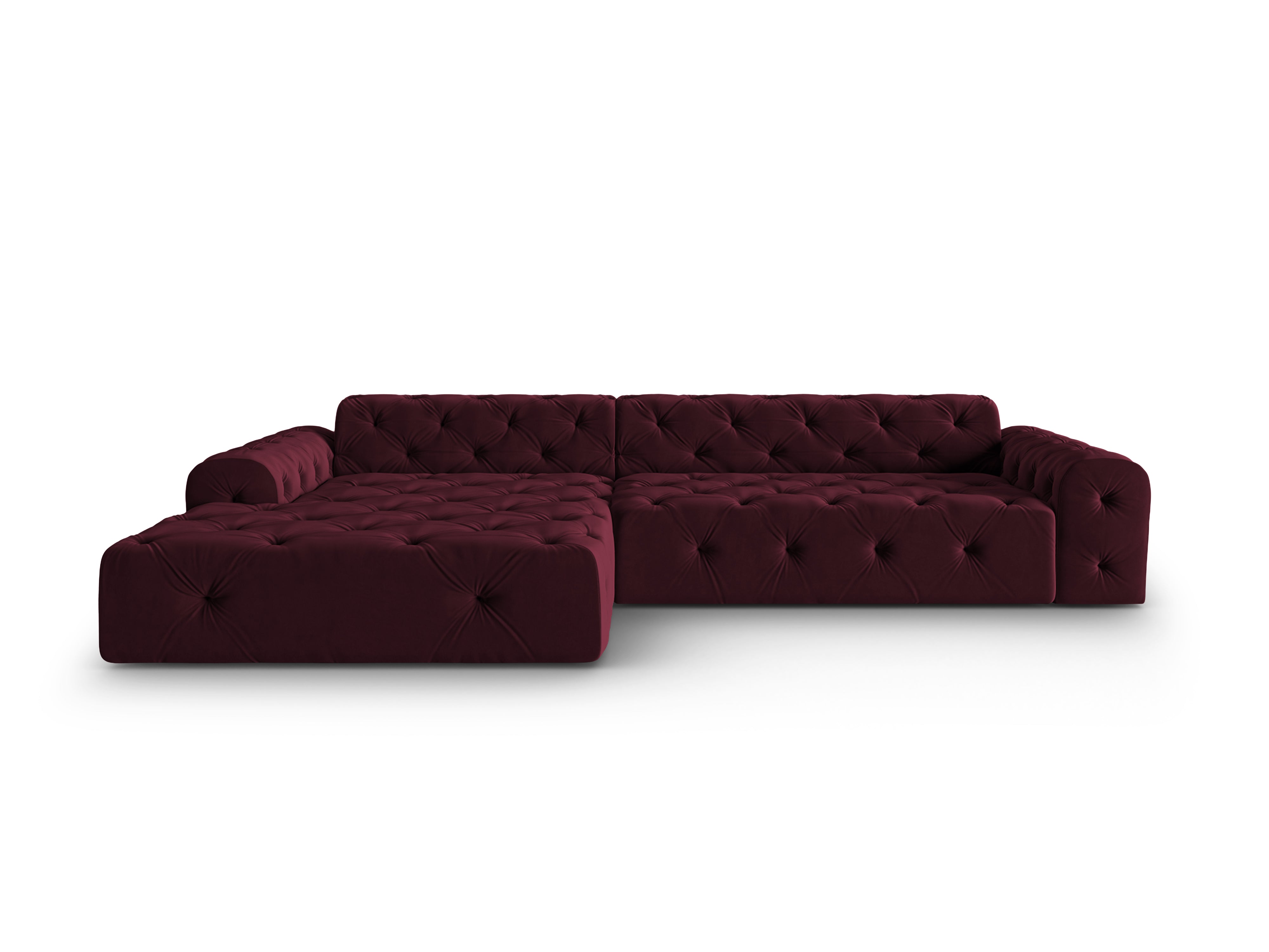 Velvet Left Corner Sofa, "Candice", 4 Seats, 260x170x80
Made in Europe, Micadoni, Eye on Design