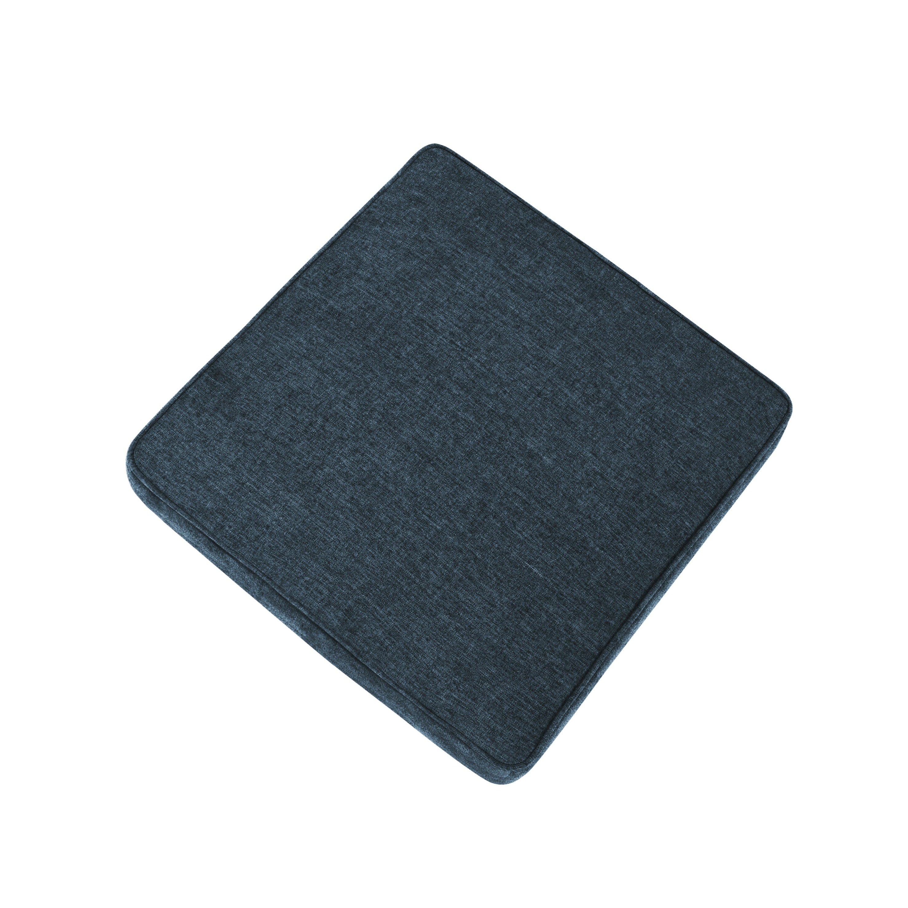 dark blue geometric pouf