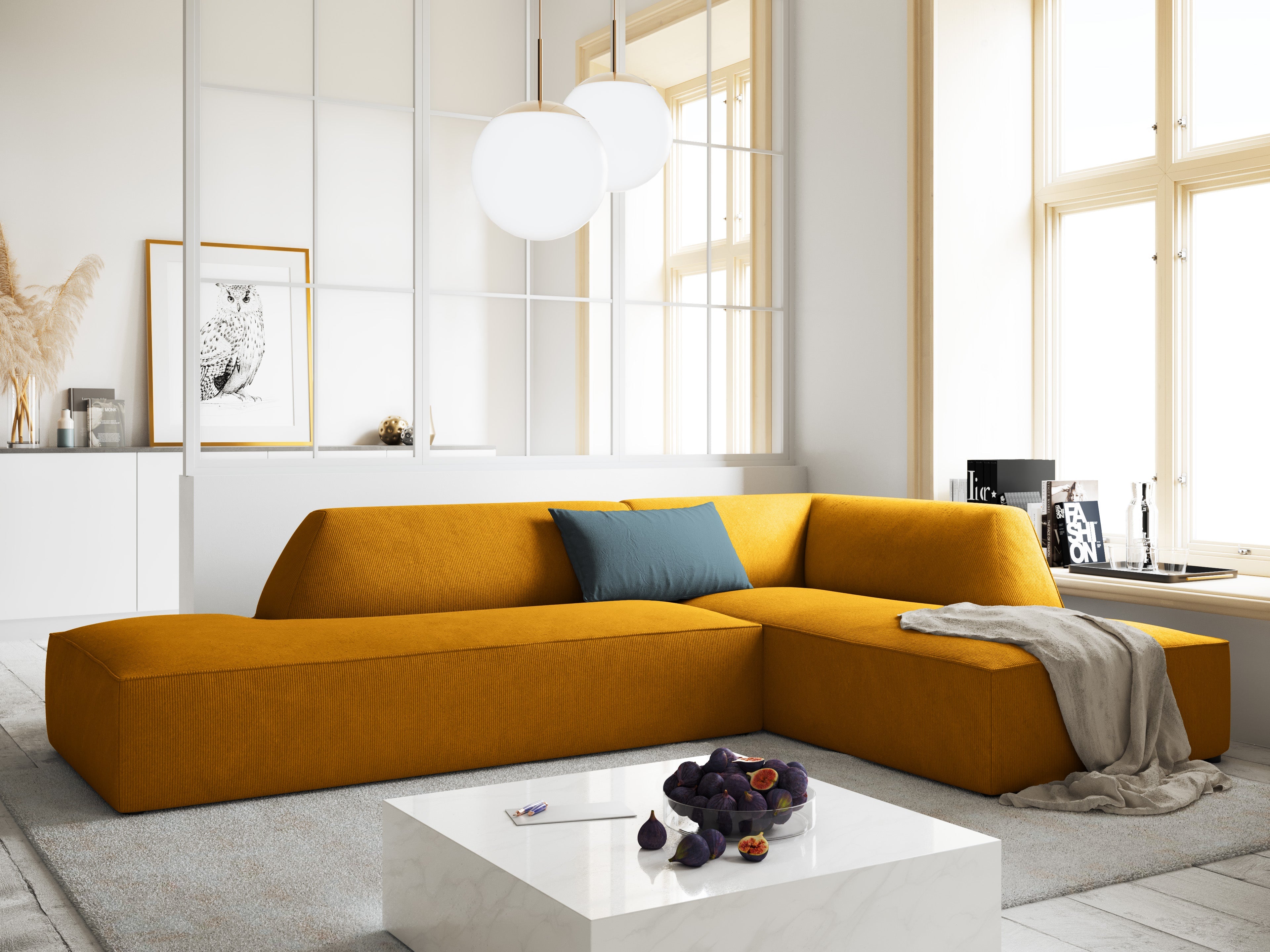 corduroy sofa for minimalist interiors