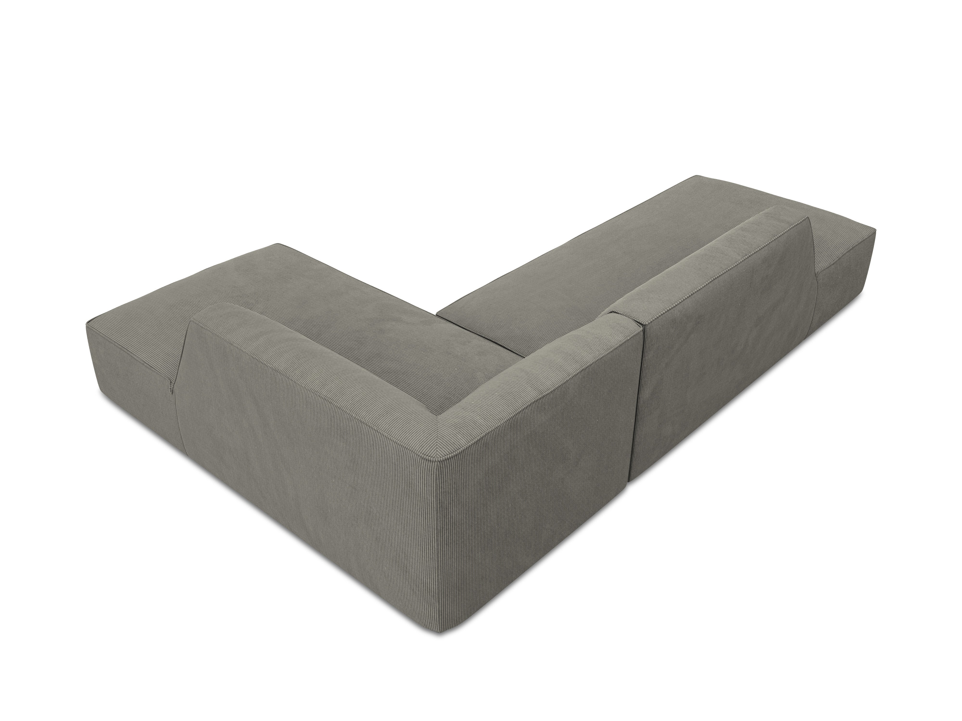 Sofa with light gray corduroy