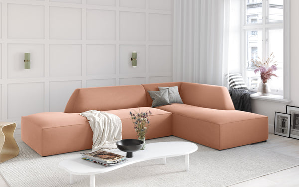salmon sofa for minimalist interiors