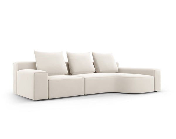 Velvet Right Corner Sofa, "Inca", 4 Seats, 280x137x89
Made in Europe, Micadoni, Eye on Design