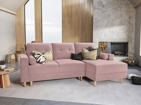 Scandinavian interior corner pink