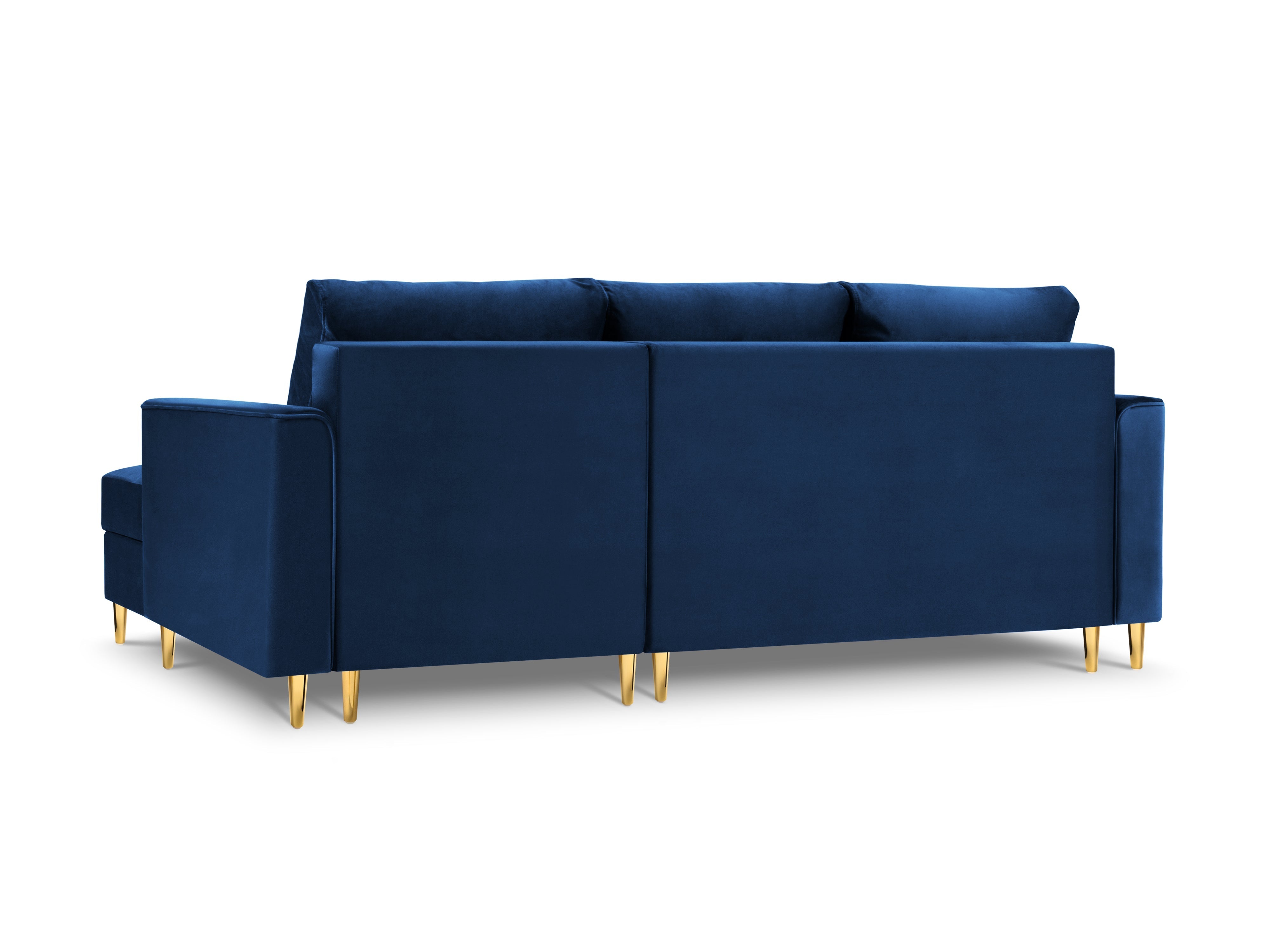 Velvet blue corner with armrests