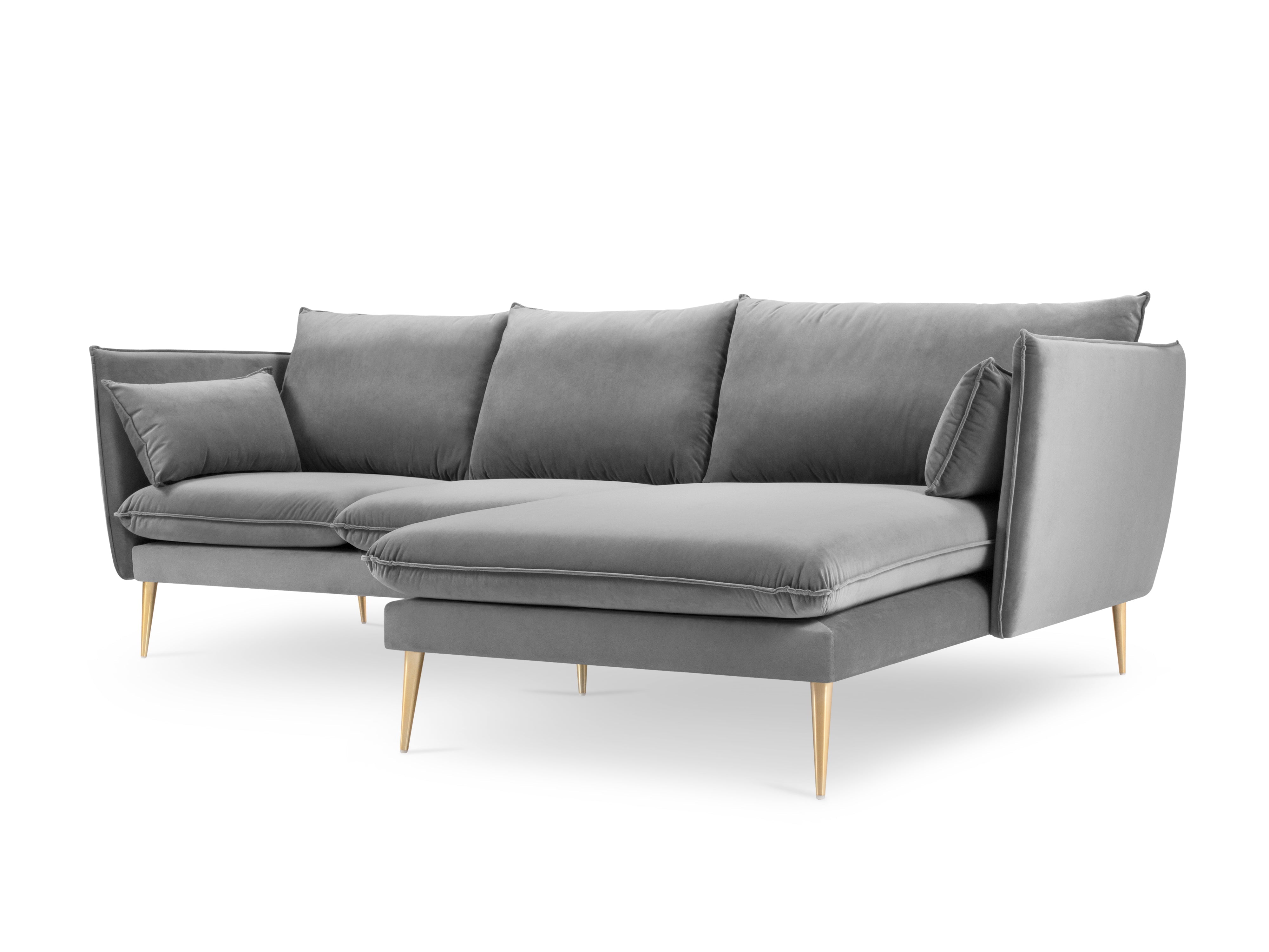Velvet Sofa light gray