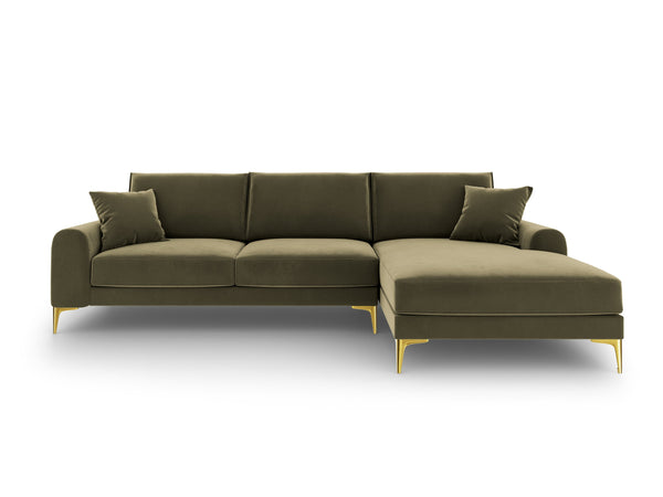 Velvet Right Corner Sofa, "Larnite", 5 Seats, 254x182x90
Made in Europe, Micadoni, Eye on Design