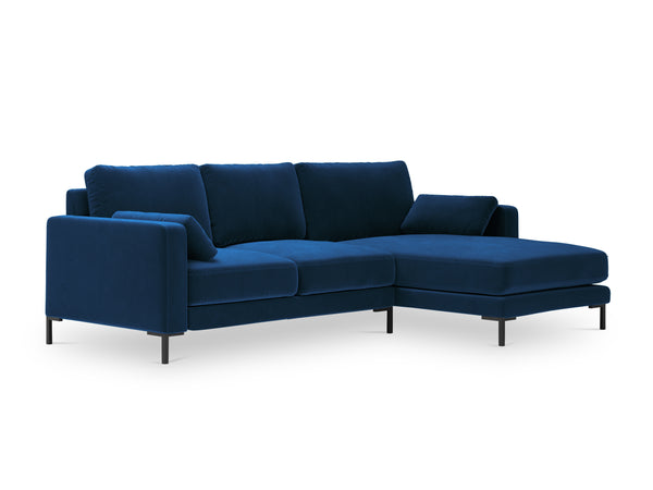 Velvet corner sofa JADE royal blue