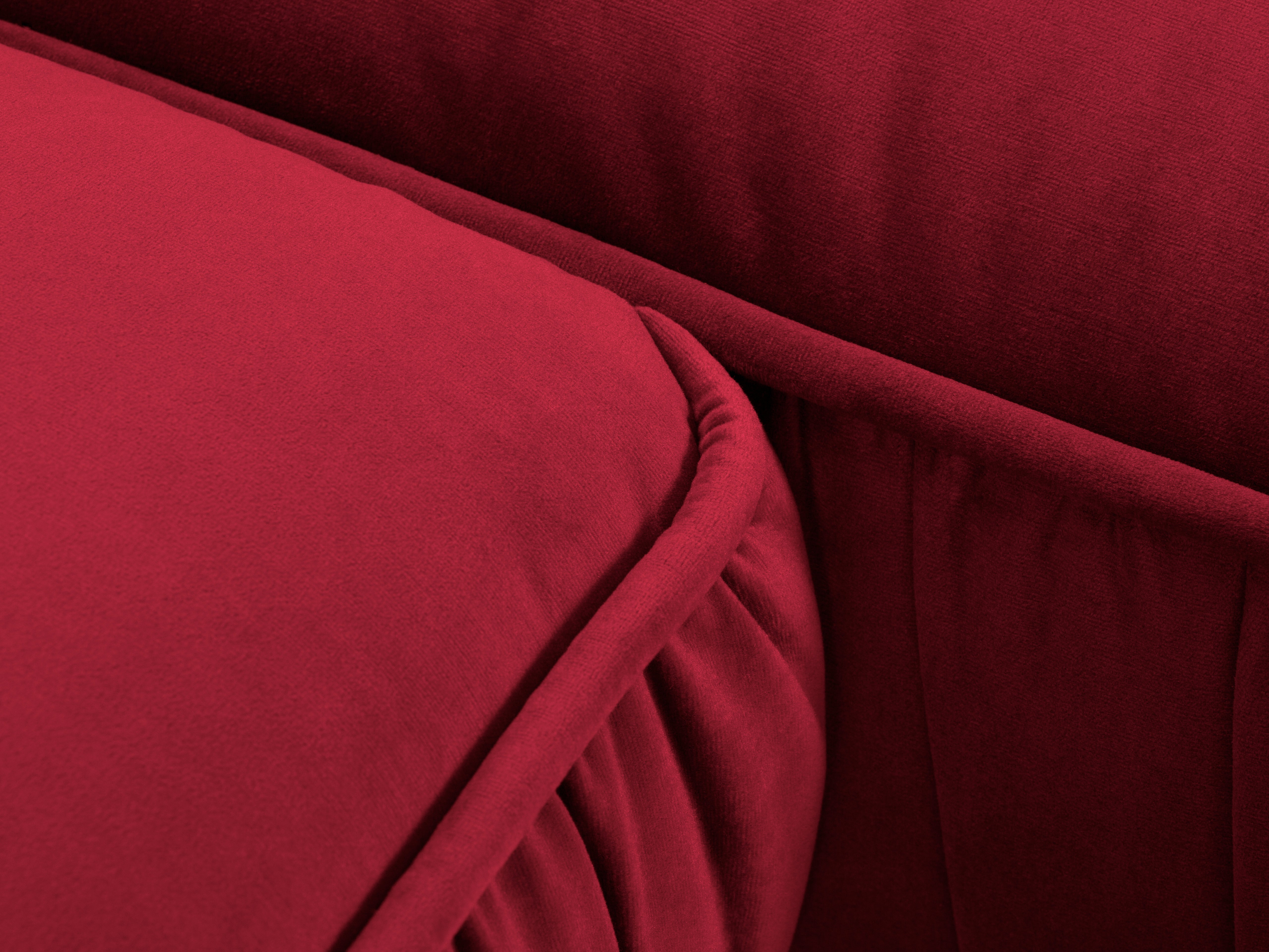 Velvet corner sofa JARDANITE maroon right