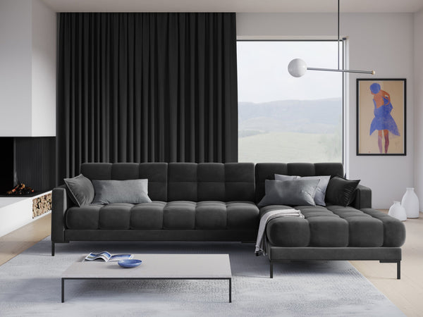Dark gray corner for modern interiors