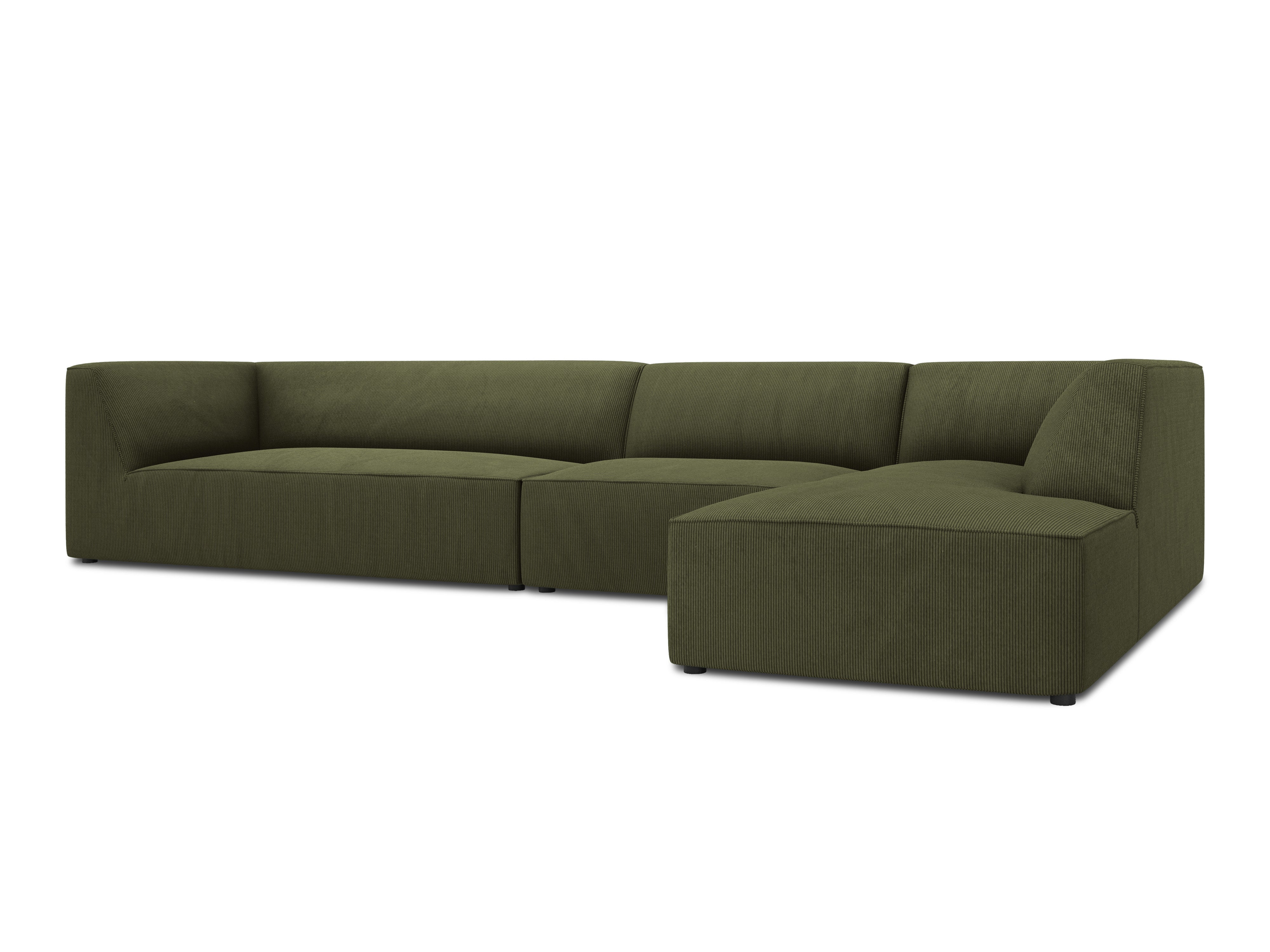 Right -sided corduroy corner sofa