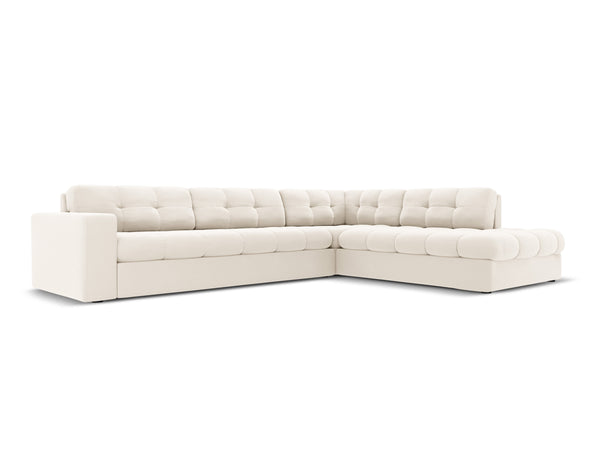 Velvet Right Corner Sofa, "Justin", 5 Seats, 236x199x72
Made in Europe, Micadoni, Eye on Design