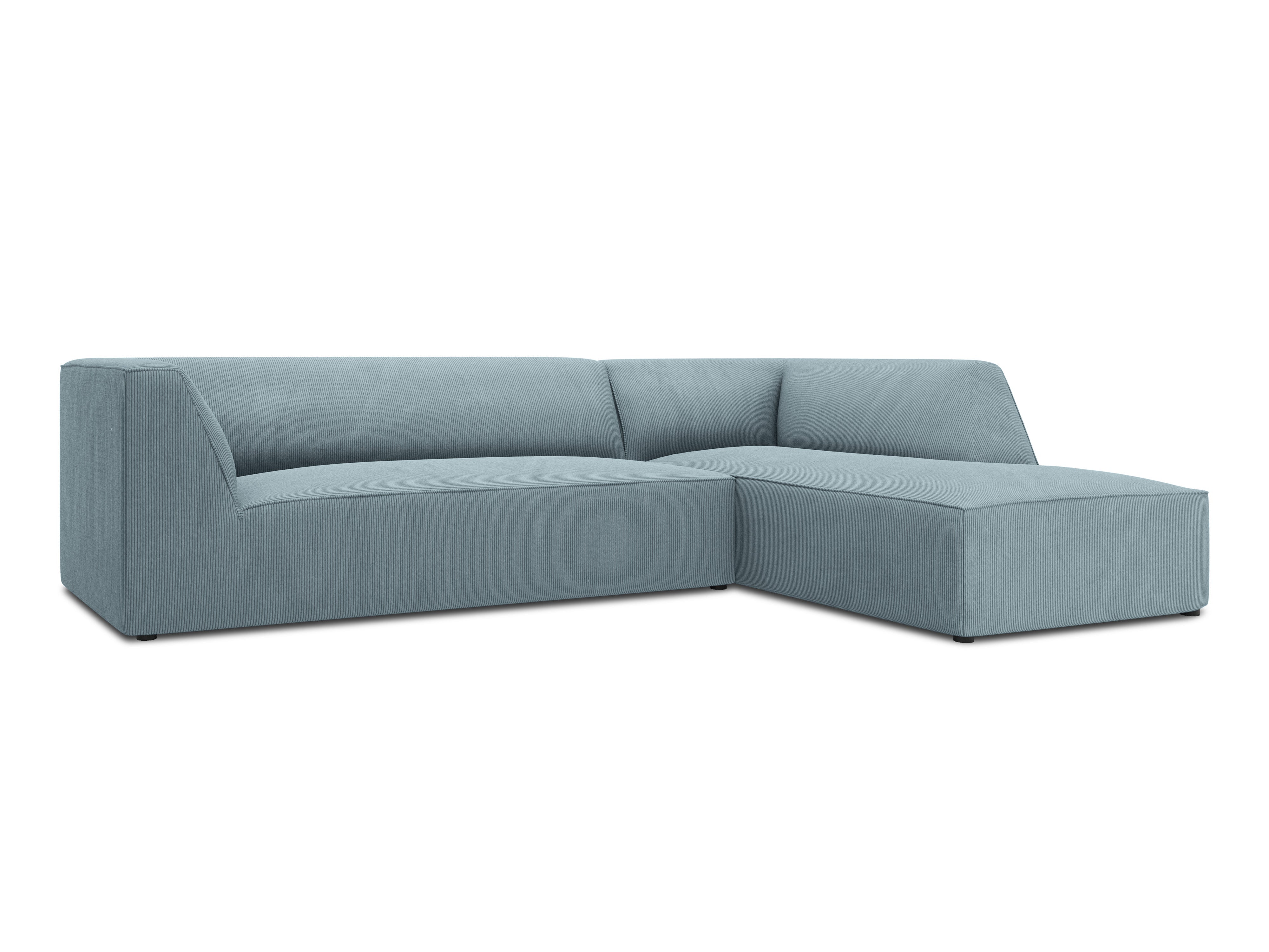 Right -sided corner sofa light blue