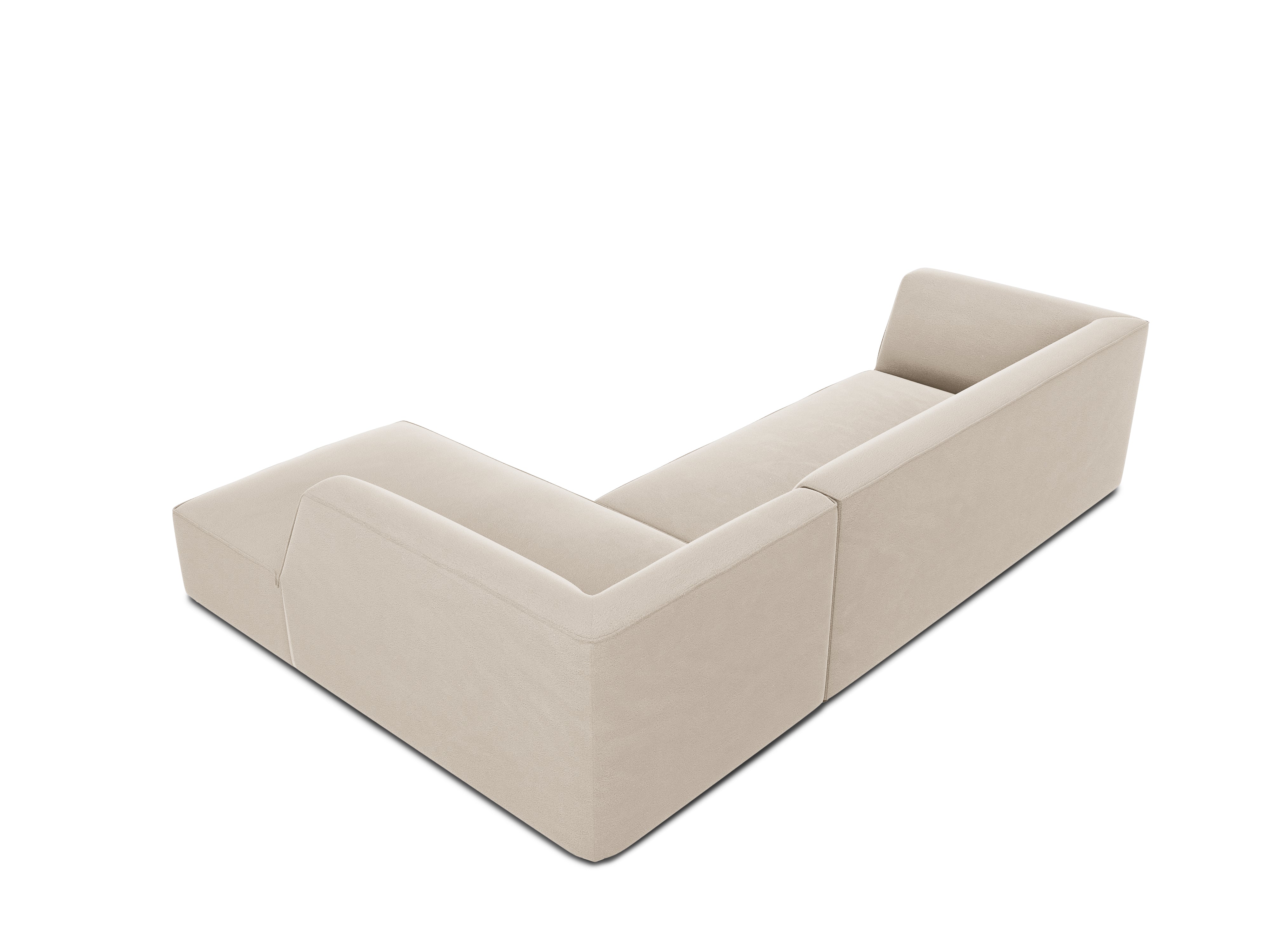Velvet 4-seater corner sofa RUBY beige