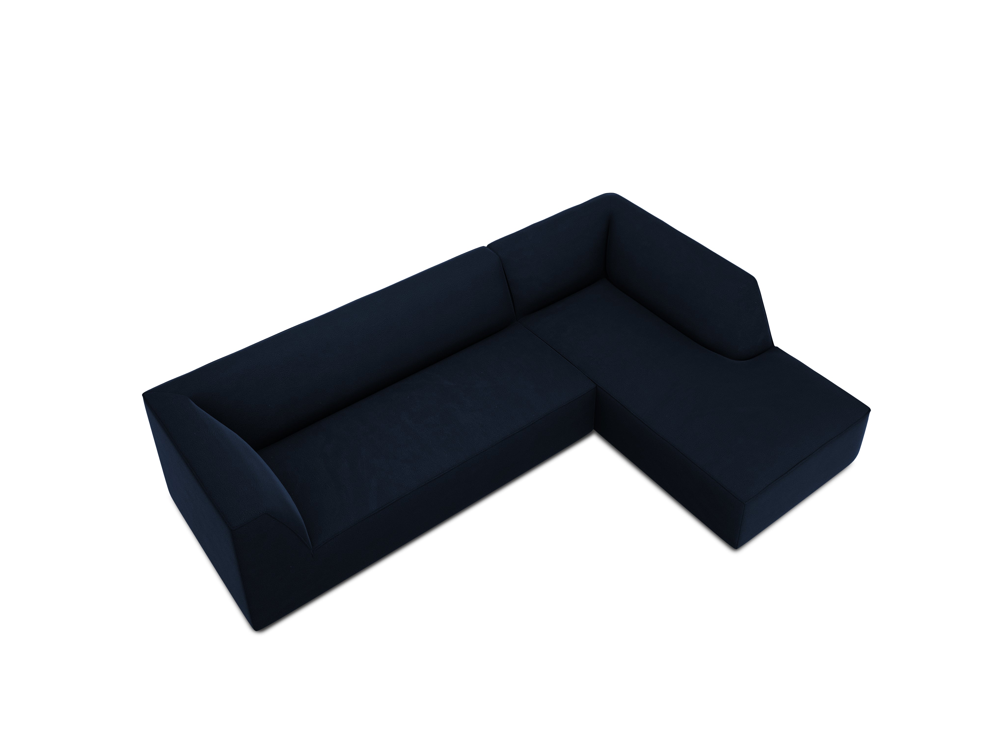 4 seater velvet corner sofa RUBY royal blue