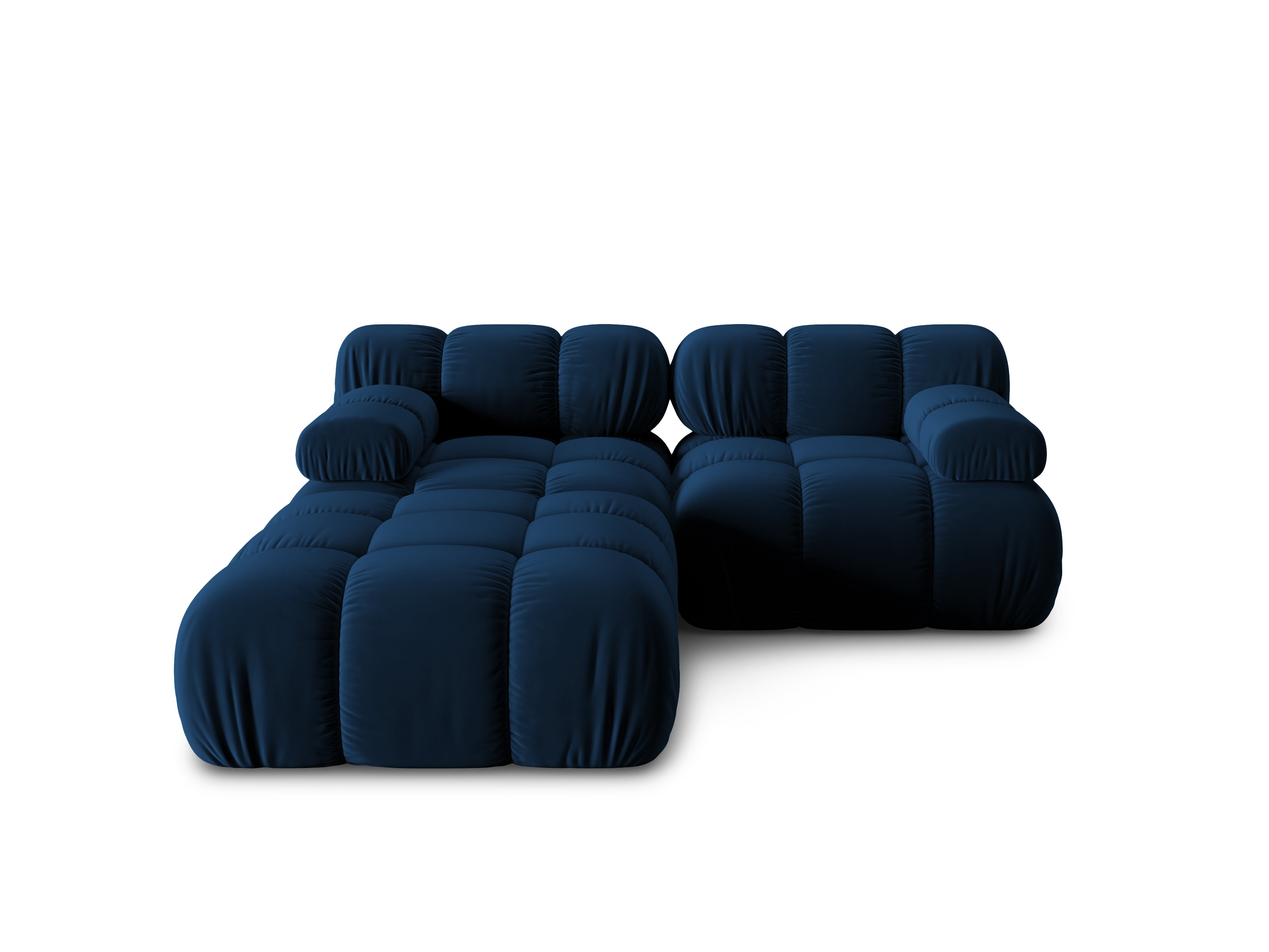 Velvet modular 3-seater corner BELLIS royal blue