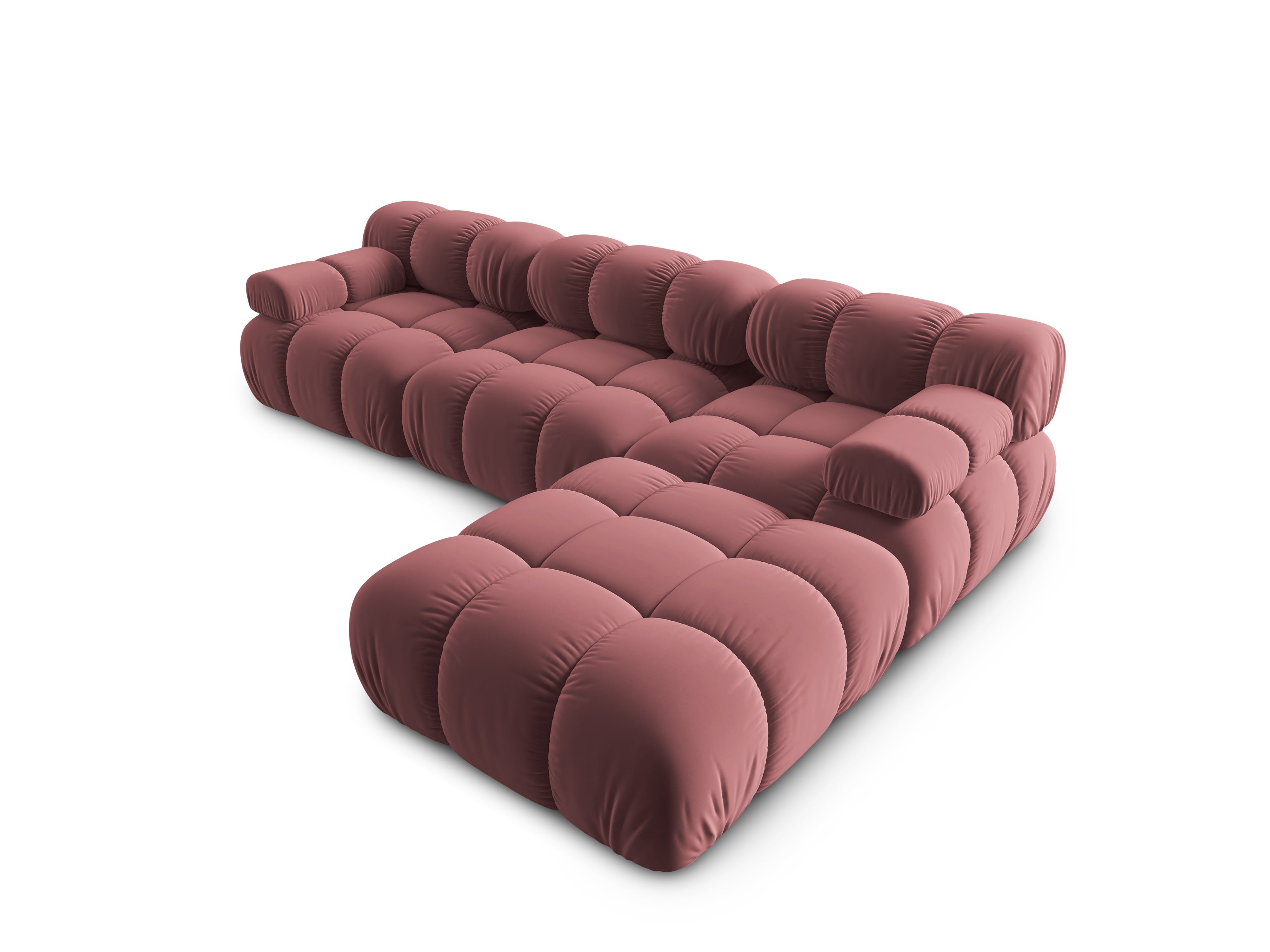 Velvet modular 4-seater corner BELLIS pink