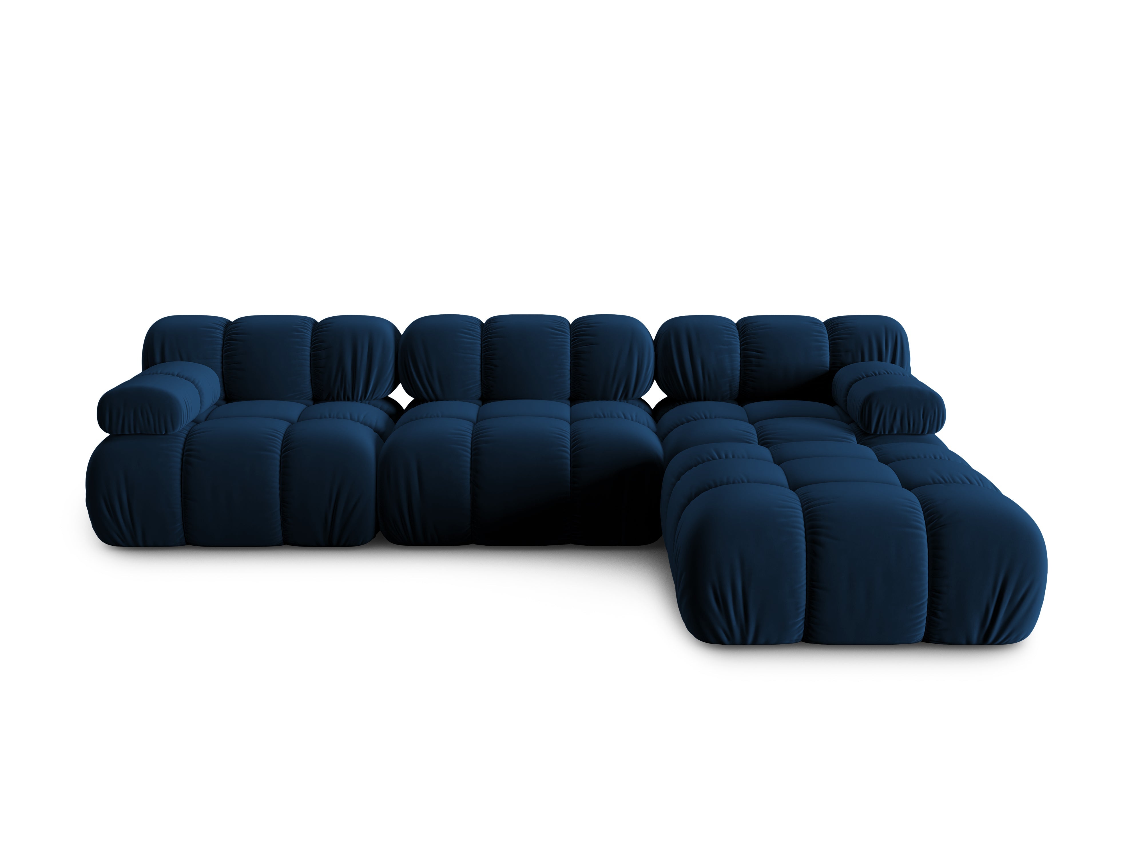 Velvet modular 4-seater corner BELLIS royal blue