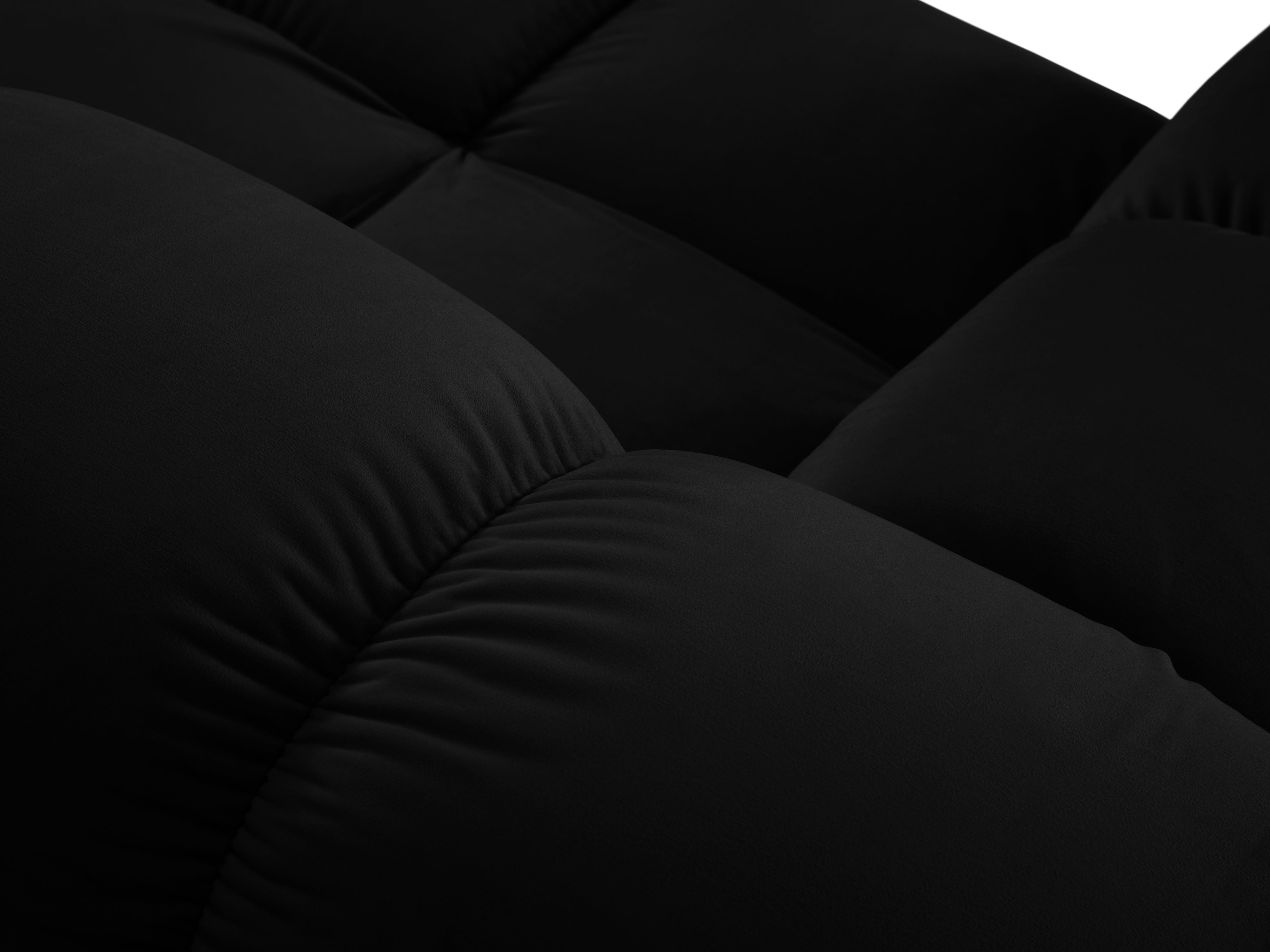 Velvet modular 4-seater corner BELLIS black