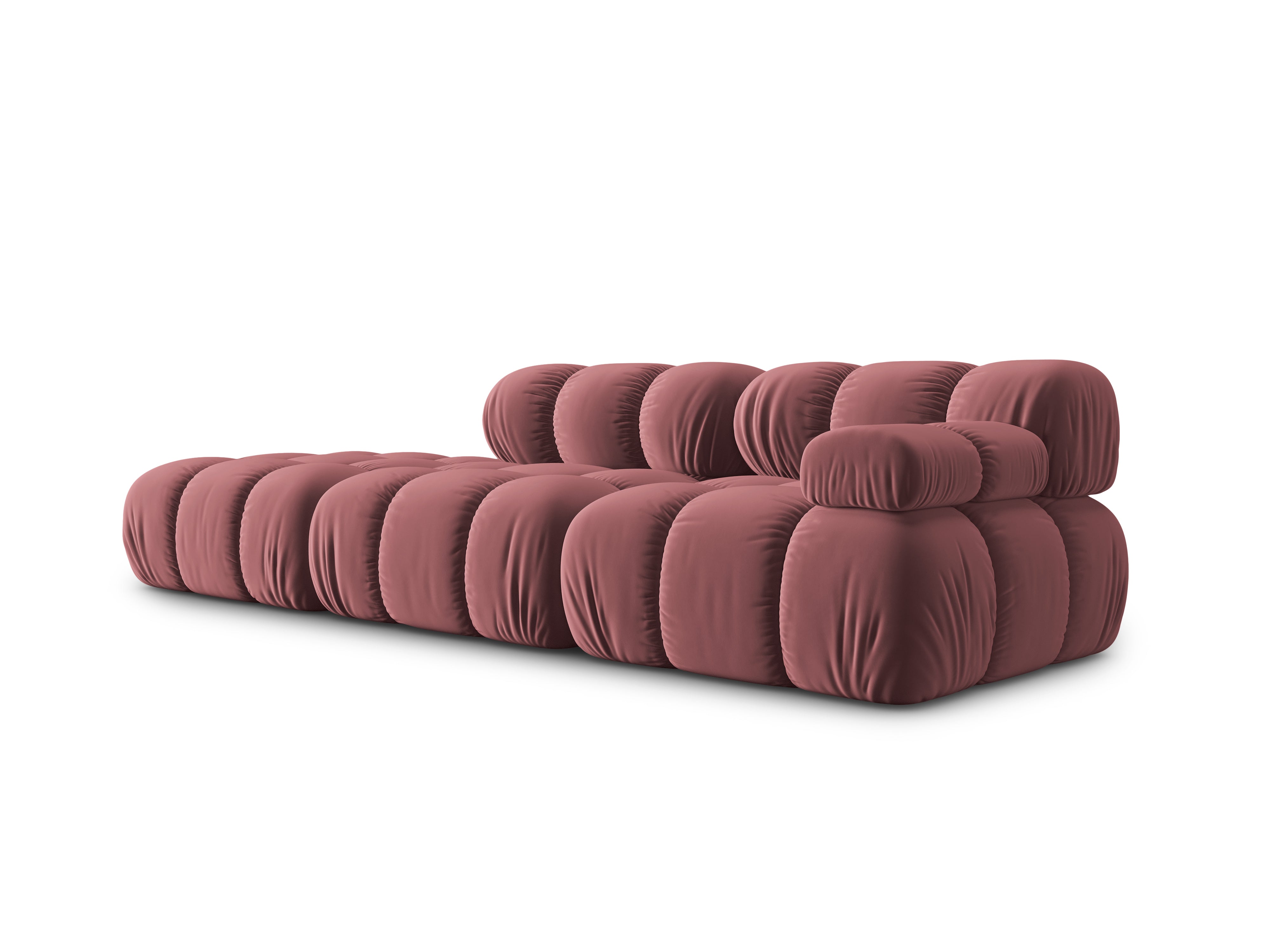 Velvet Left Modular Sofa, "Bellis", 4 Seats, Pink, 282x94x63
Made in Europe, Micadoni, Eye on Design