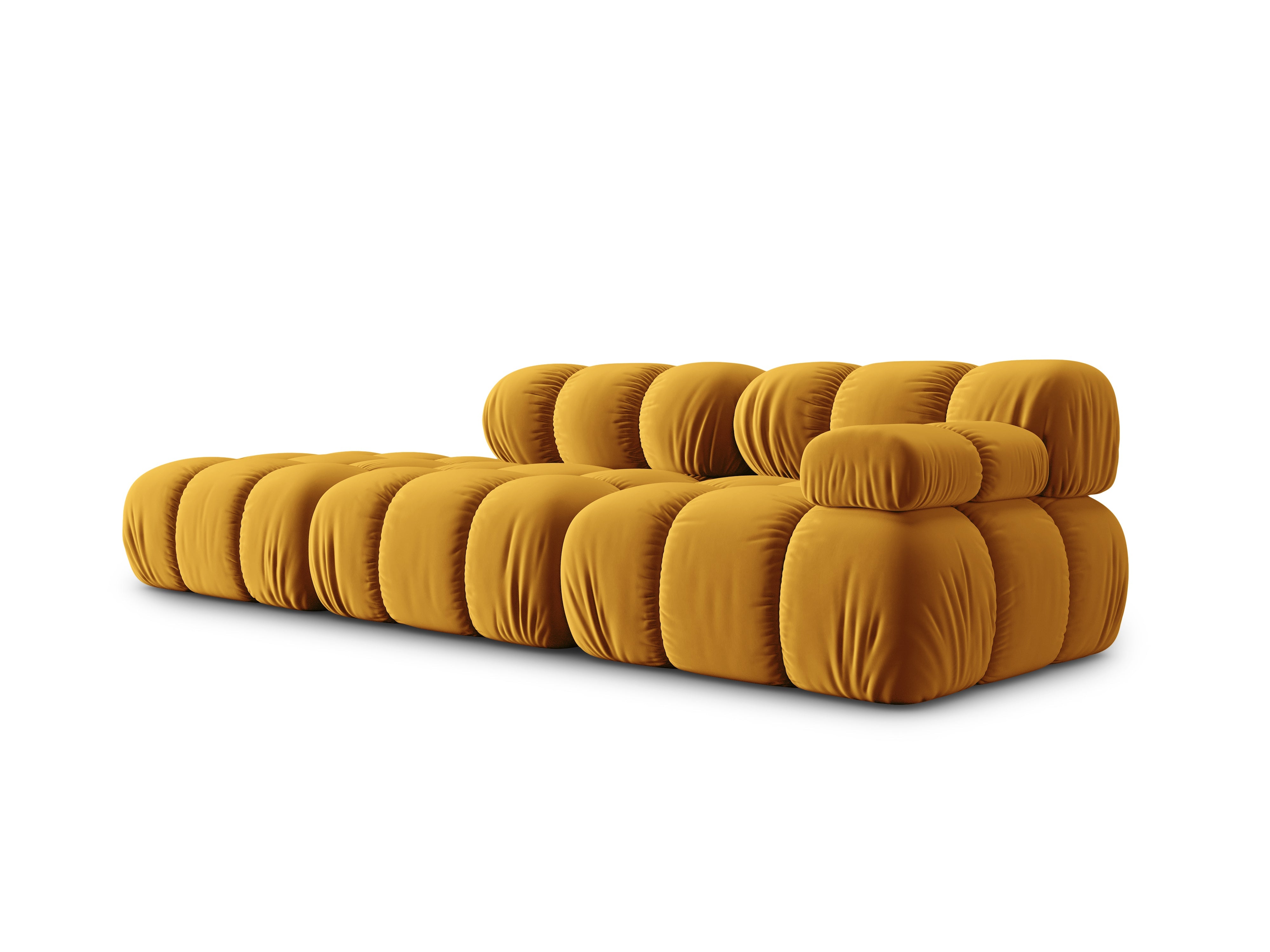 Velvet Left Modular Sofa, "Bellis", 4 Seats, Yellow, 282x94x63
Made in Europe, Micadoni, Eye on Design