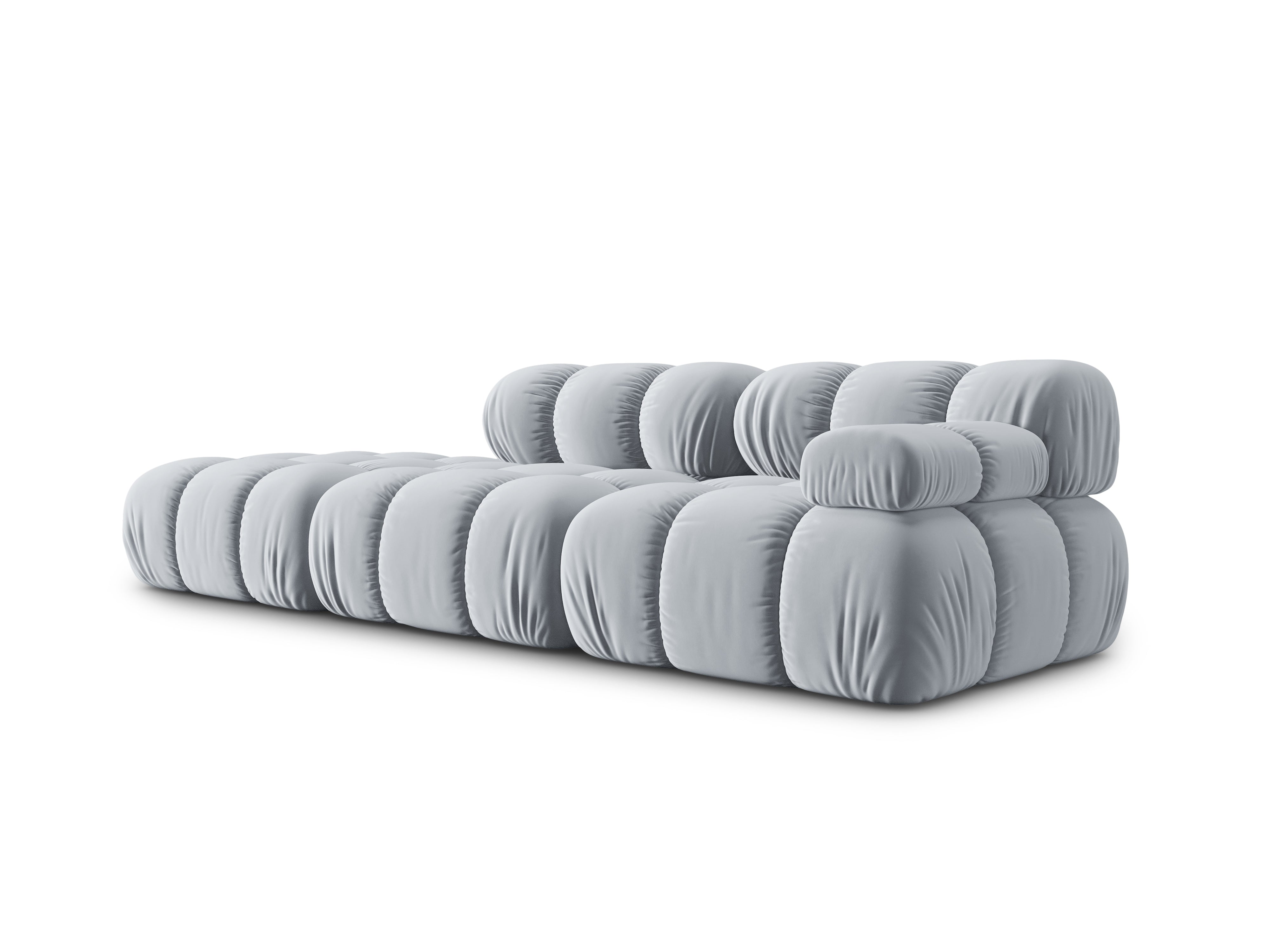 Velvet Left Modular Sofa, "Bellis", 4 Seats, Light Blue, 282x94x63
Made in Europe, Micadoni, Eye on Design