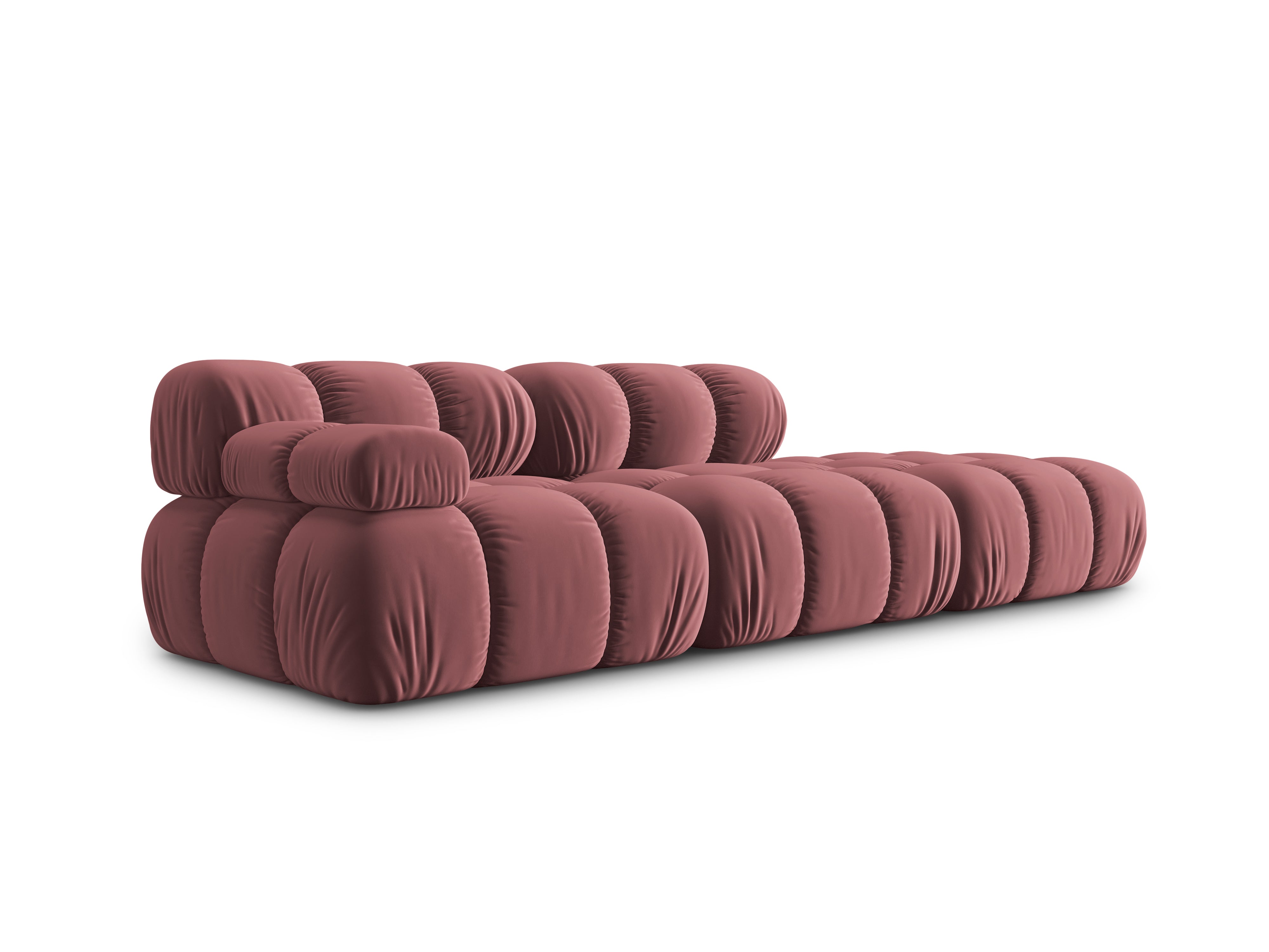 BELLIS 4-seater velvet modular sofa pink, Micadoni, Eye on Design