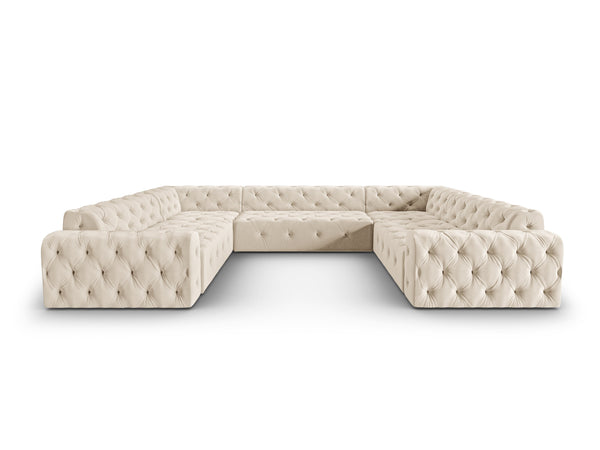 Velvet Panoramic Sofa, "Candice", 8 Seats, 318x254x80
Made in Europe, Micadoni, Eye on Design