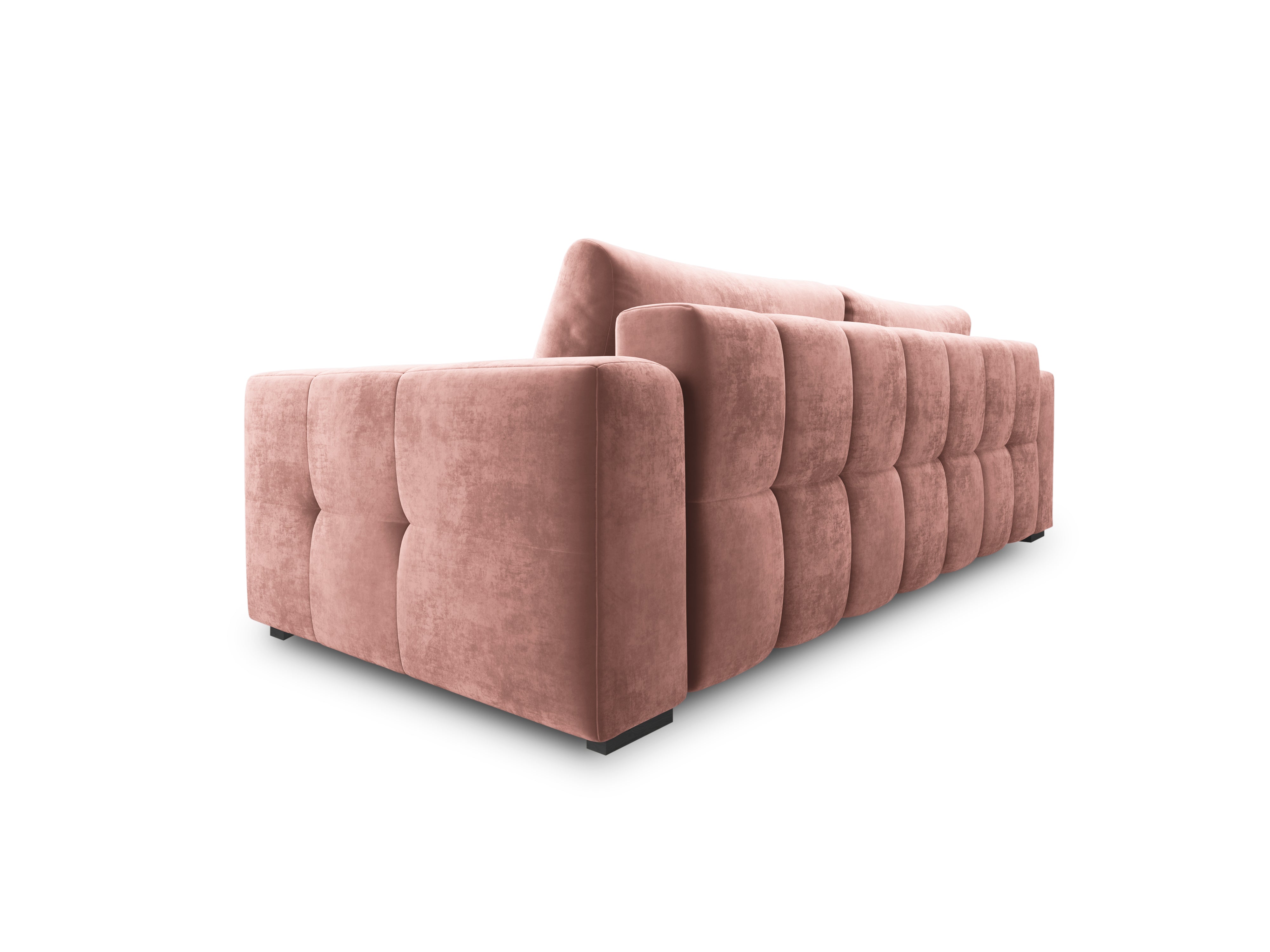LUCA velvet sofa with sleeping function dirty pink