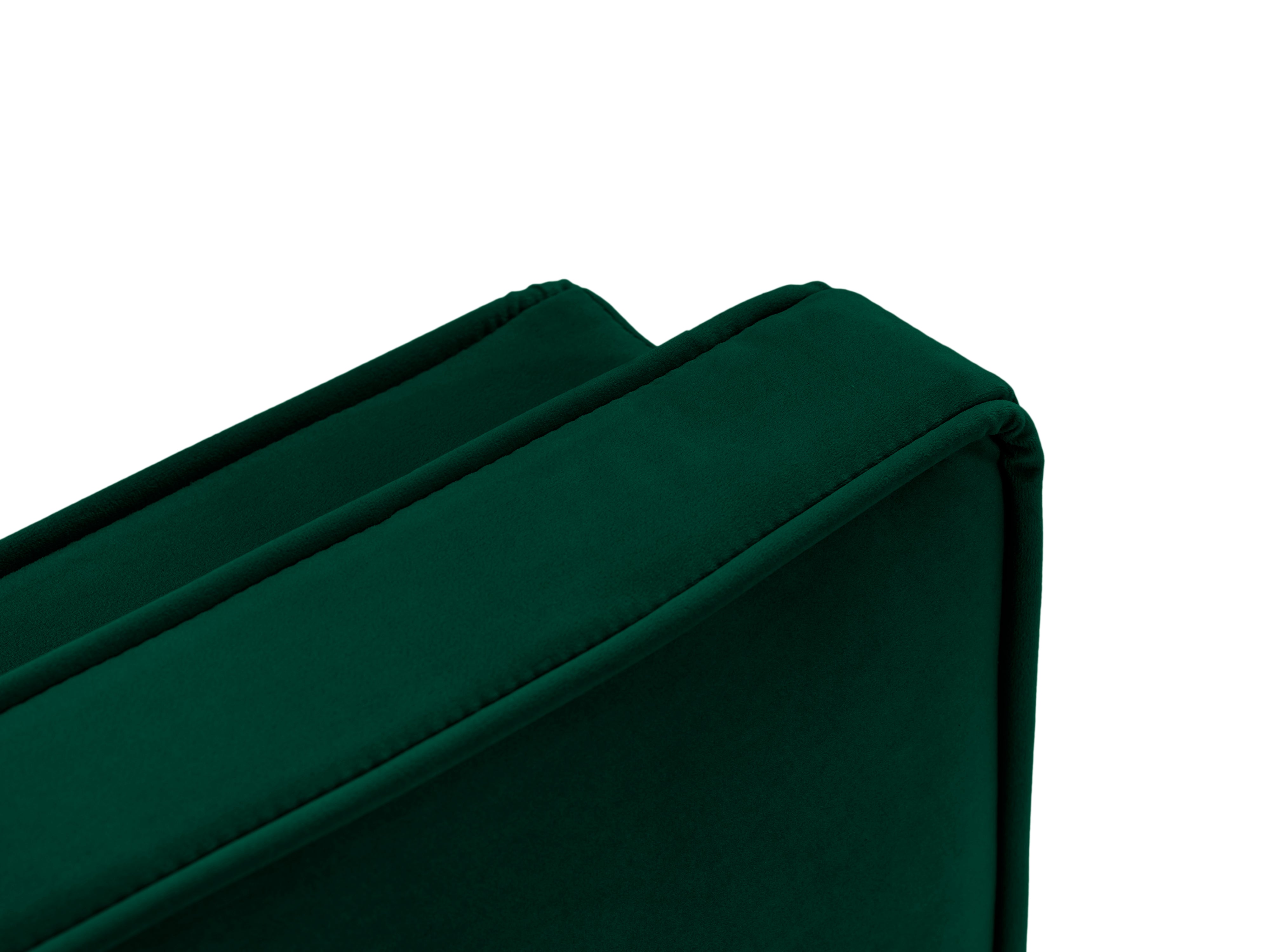 LUIS bottle green velvet armchair with gold base