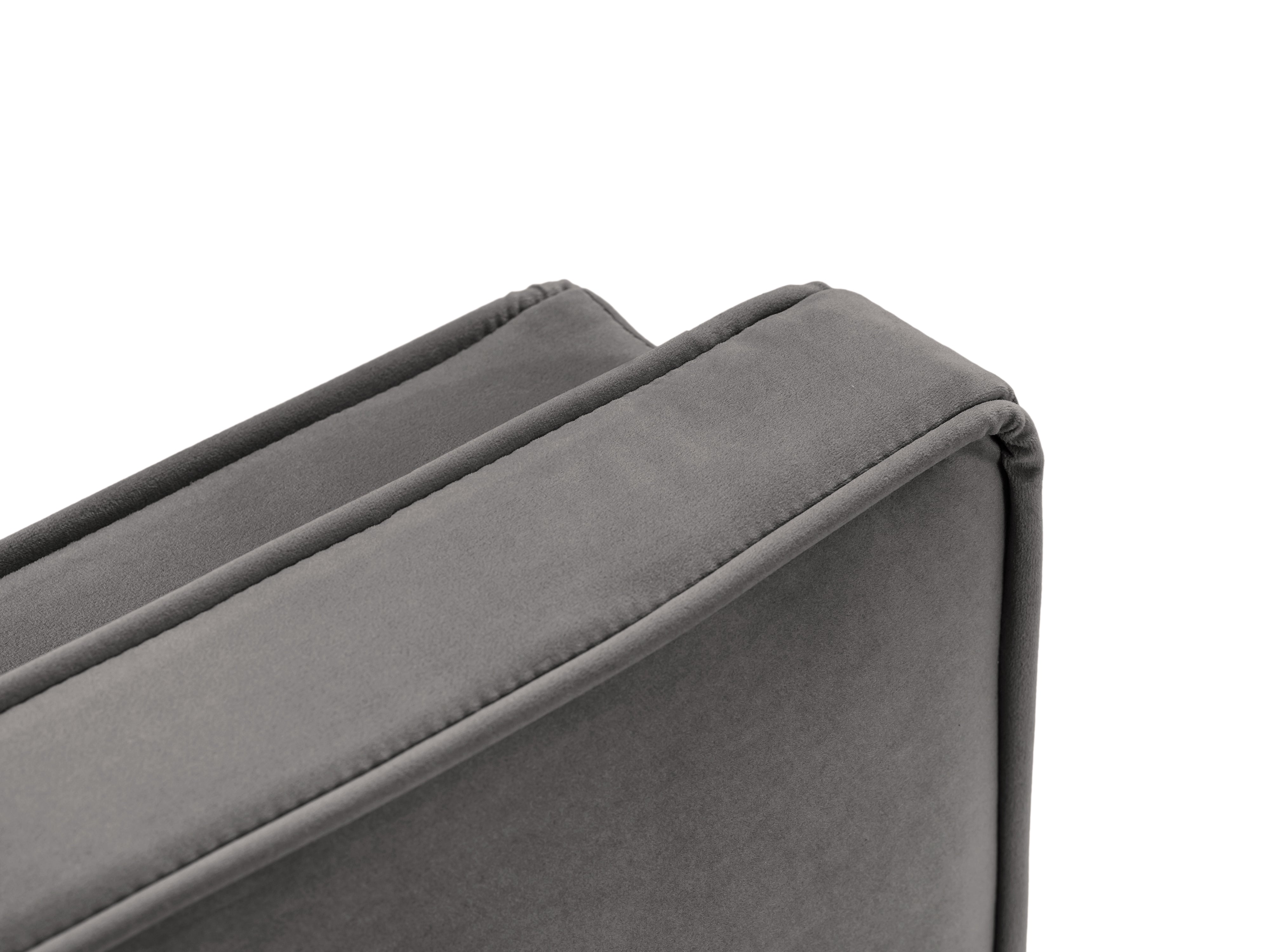 LUIS light grey velvet armchair with gold base