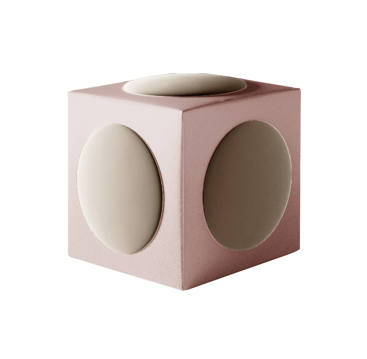 CACKO pouf brown with pink