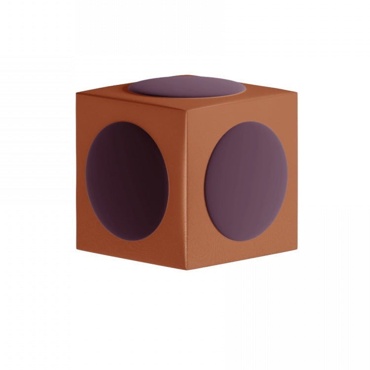 CACKO pouffe purple with red